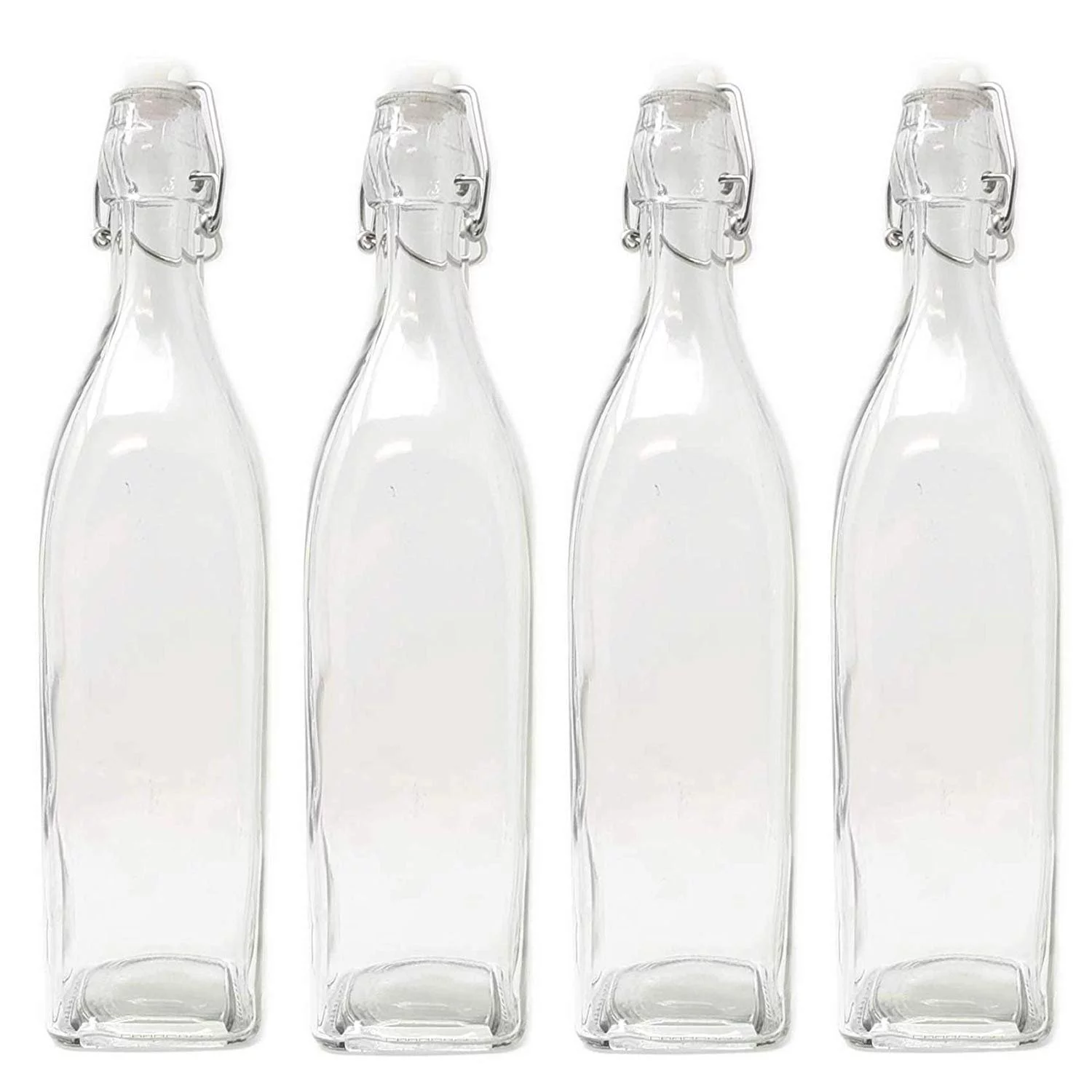 Set of 4 Large 33oz Italian Style Water Glass Bottle Swing Top