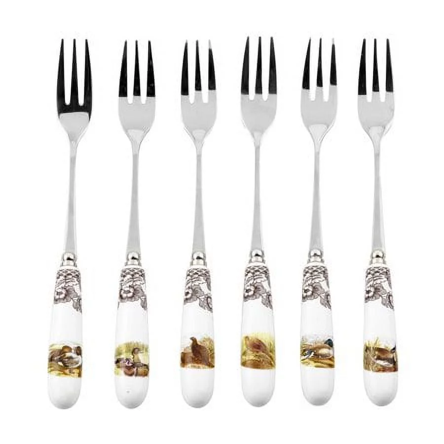Spode Woodland S/6 Pastry Forks (Assorted Motifs)