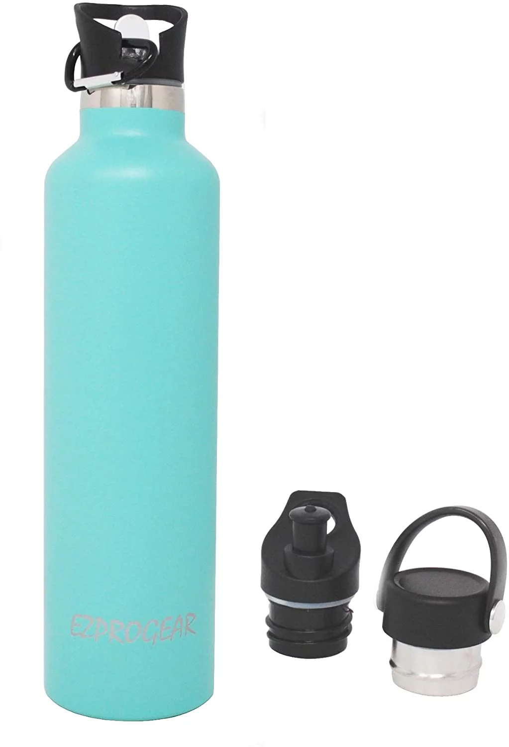 Ezprogear 34 oz Stainless Steel Water Bottle Double Wall Vacuum Insulated with Straw (Mint)