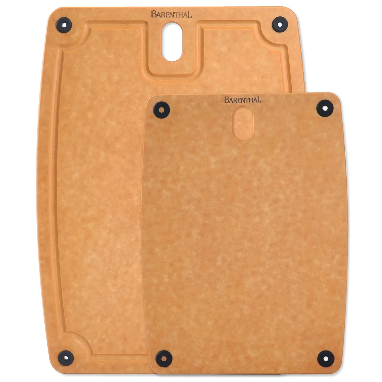 Barenthal 2PCS Eco-Friendly Composite Reversible Cutting Board Set with Handles, Small/Large