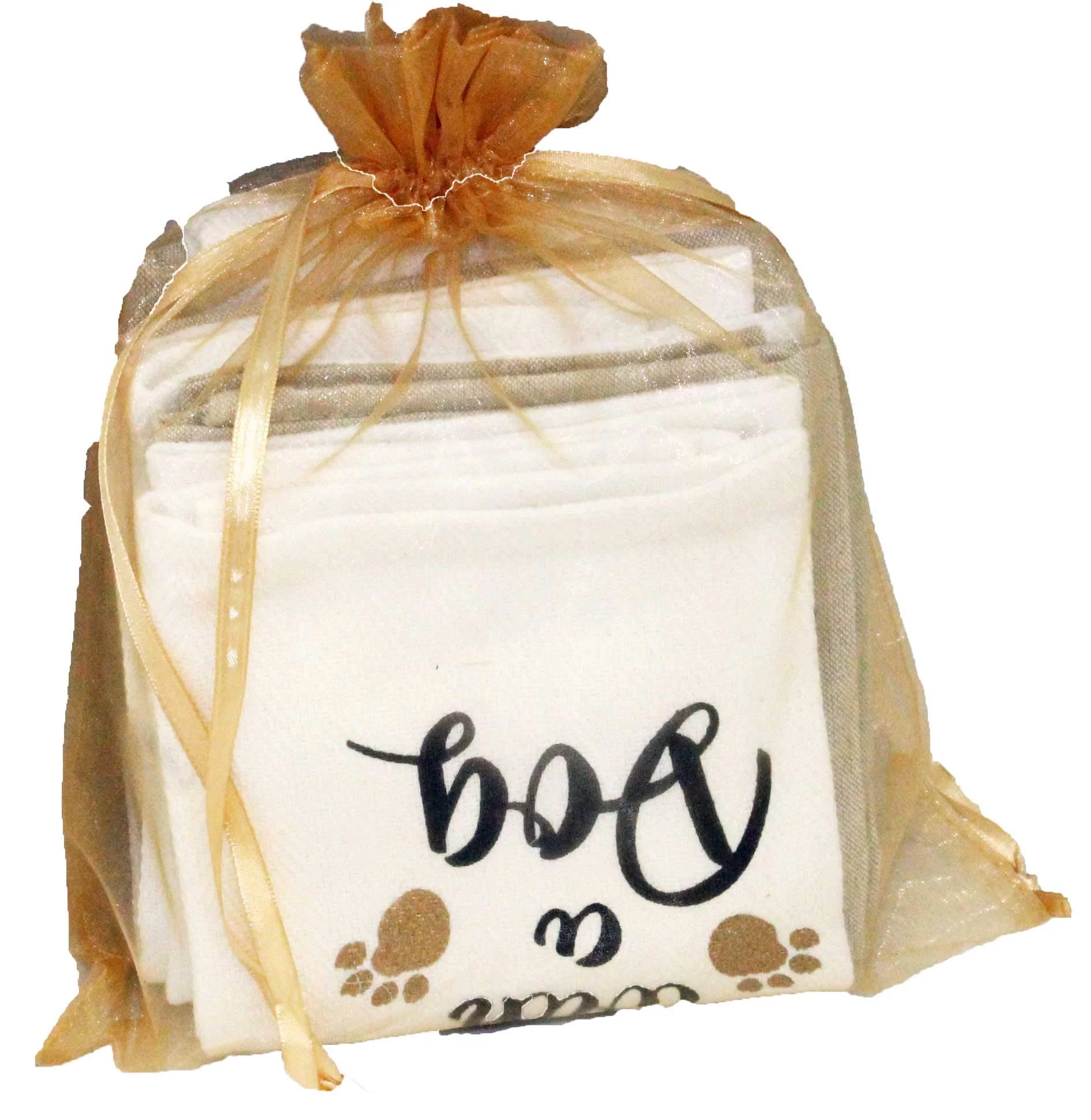 Twisted Anchor Trading Company Dog Kitchen Towels - Dog Lover Gifts for Women - Set of of 5 - Comes in an Organza Gift Bag so It's Ready for Giving