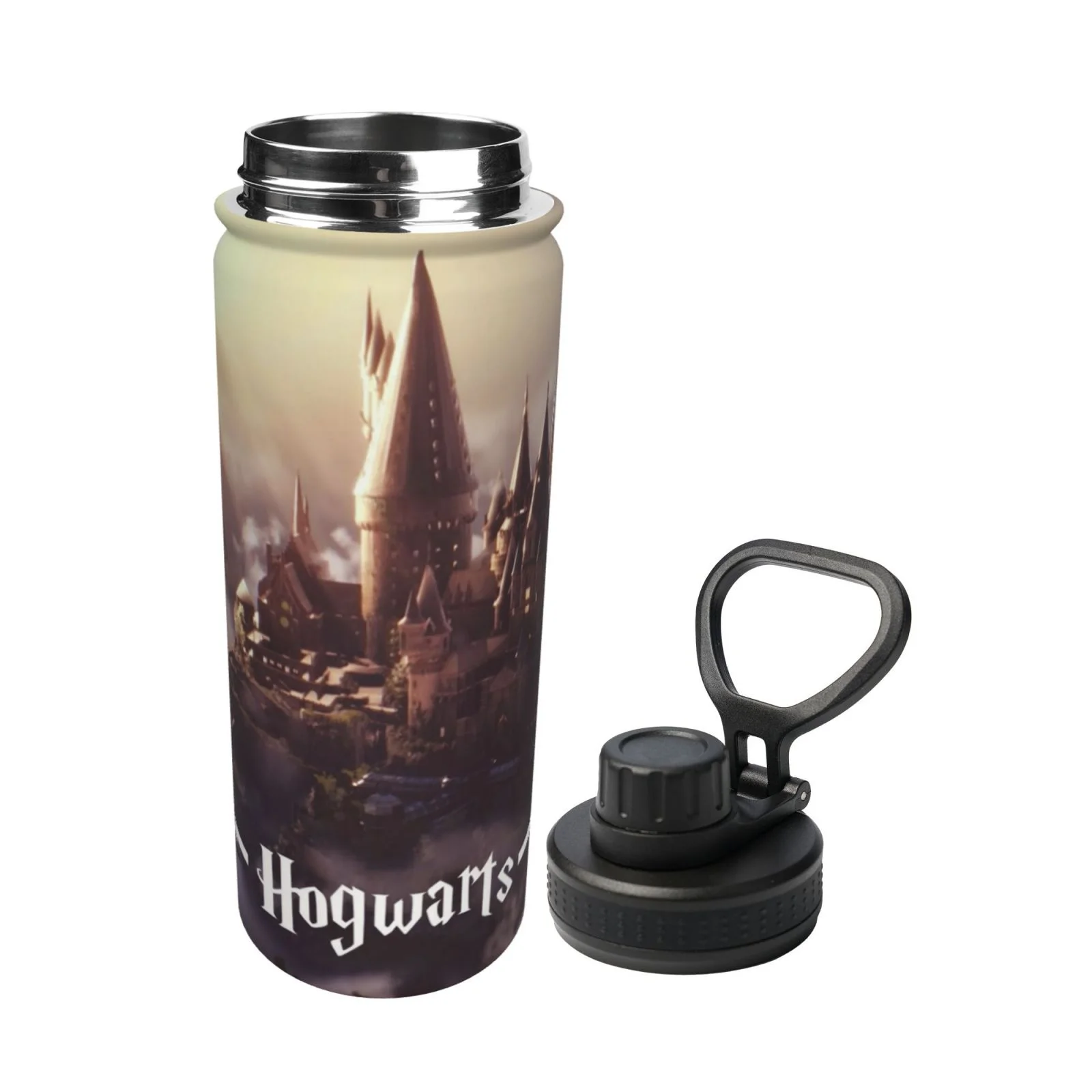Hogwarts Aesthetic Harry Potter Sports Insulated Water Bottles Kettle Stainless Steel Portable Cup18OZ For Travel Gym School