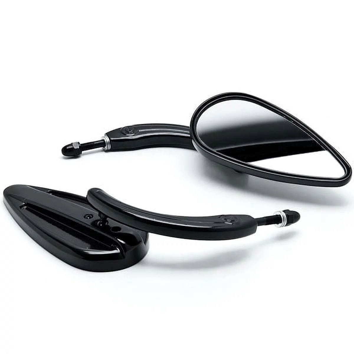 Krator Black Mirrors Universal Motorcycle Cruiser Compatible with Harley Davidson Electra Glide Classic