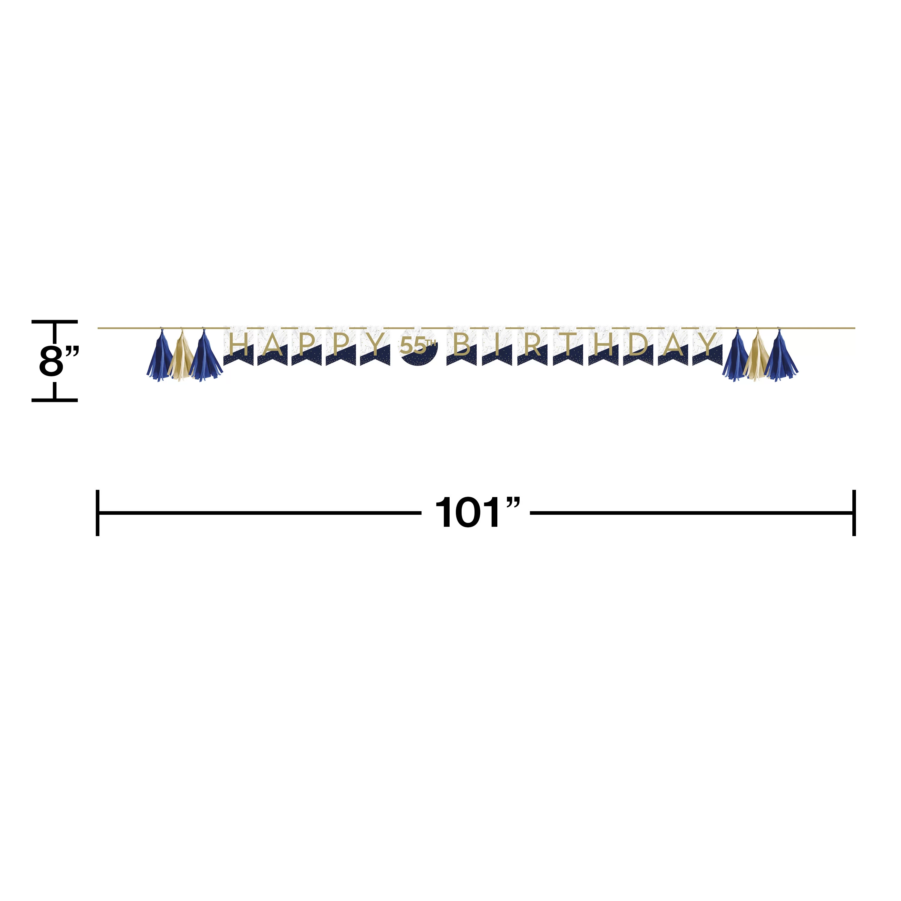 Creative Converting Navy and Gold 18th Birthday Party Kit, 29 Count