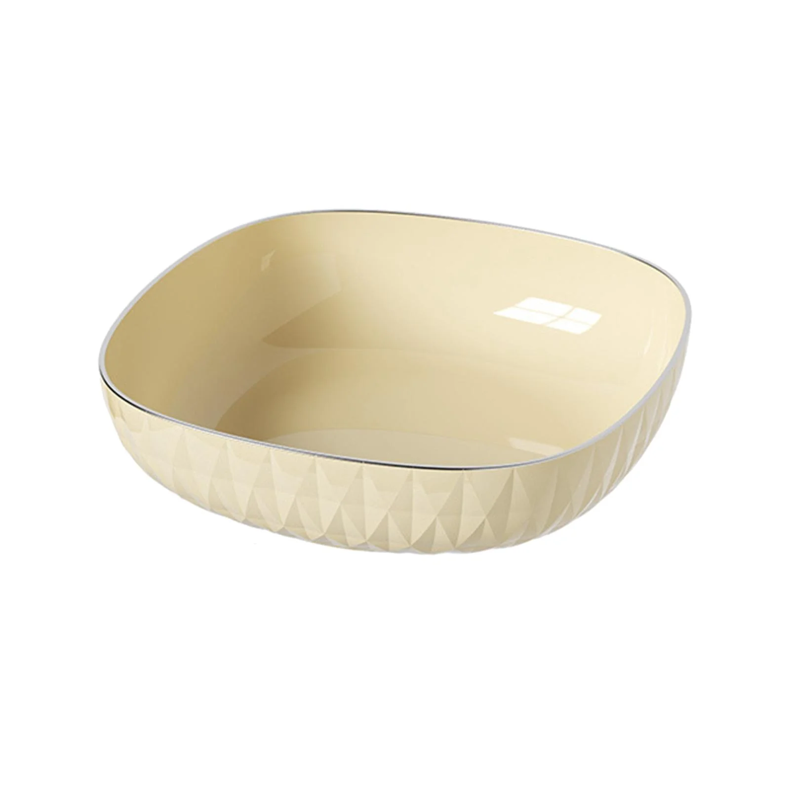 kowaku Fruit Rack Large Snack Plates Multipurpose Salad Bowl Stackable Candy Container Vegetable Storage Tray for Holiday Parties Farmhouse square