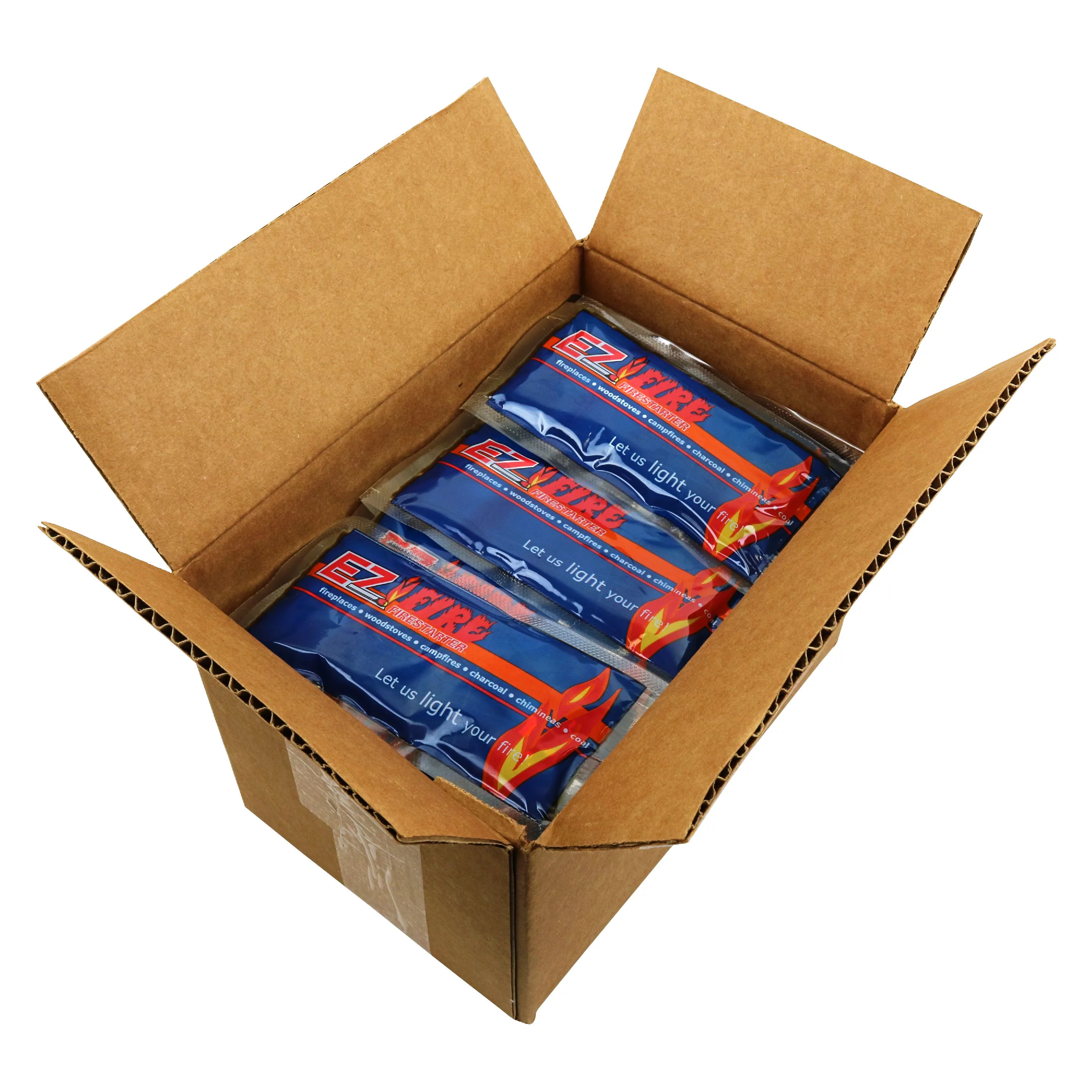 EZ FIRE FIRESTARTER for Fireplace, Campfire, or Grill, Safe, Fast, Gel Packets for Indoor or Outdoor Use, 25 Pack