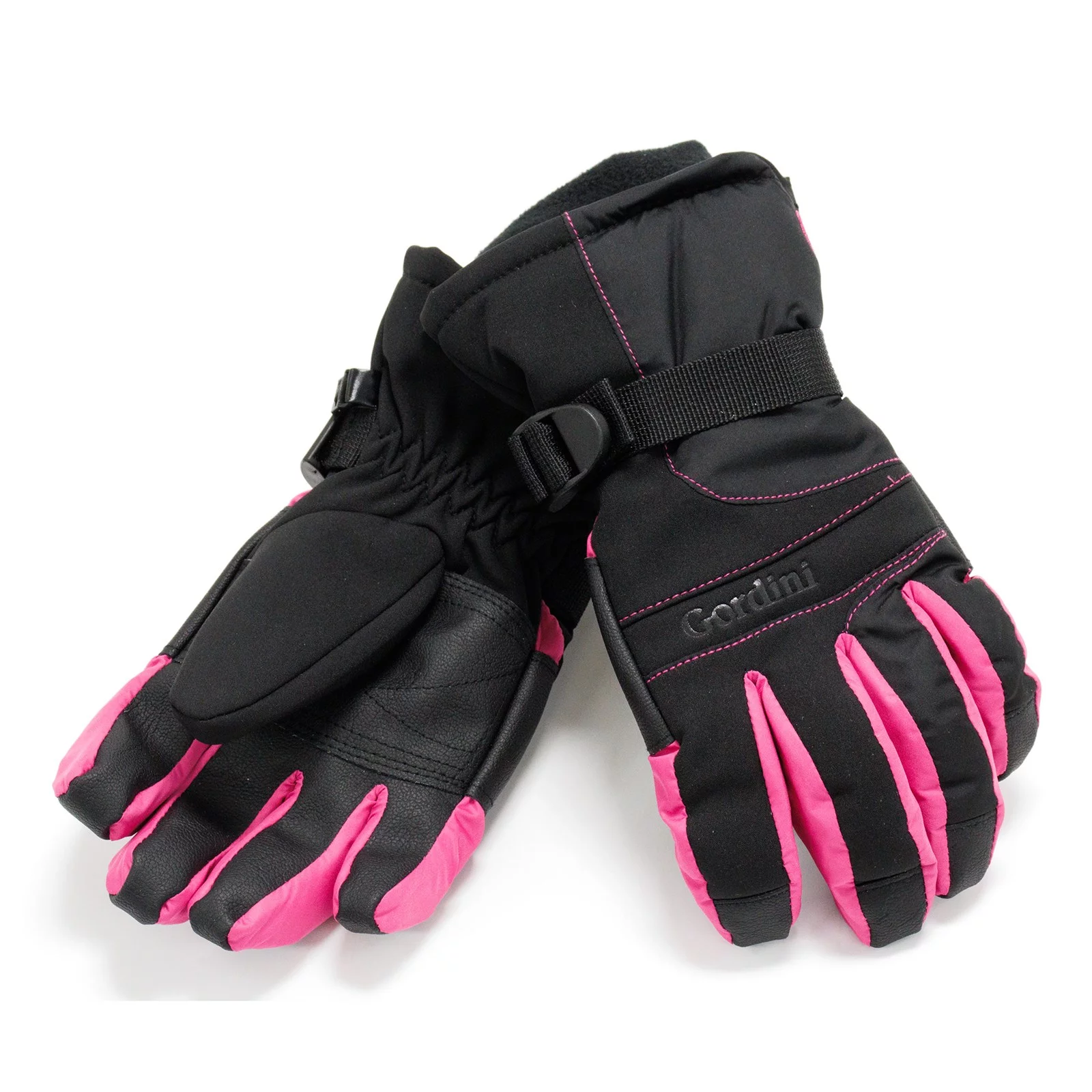 Gordini Girls Aquabloc Iii Waterproof Insulated Junior Gloves, Black \ Deep Pink,L - US