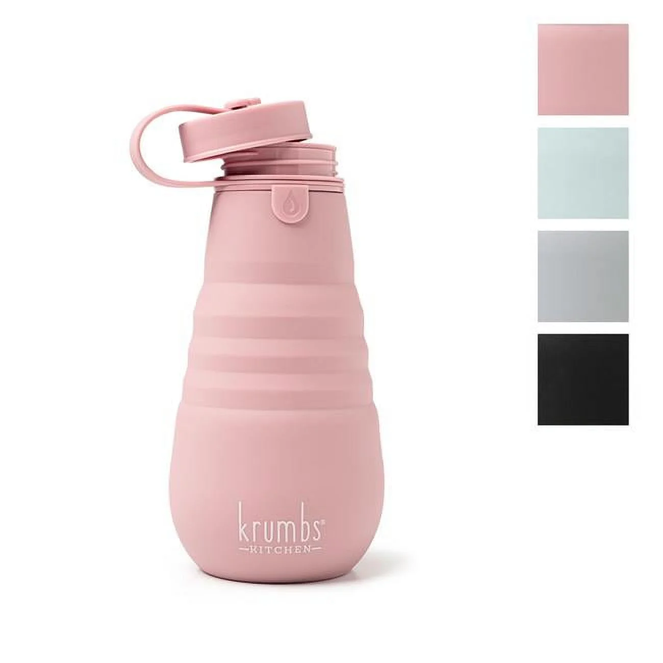 Silicone Collapsible Water Bottles, Assorted Color - Pack of 24