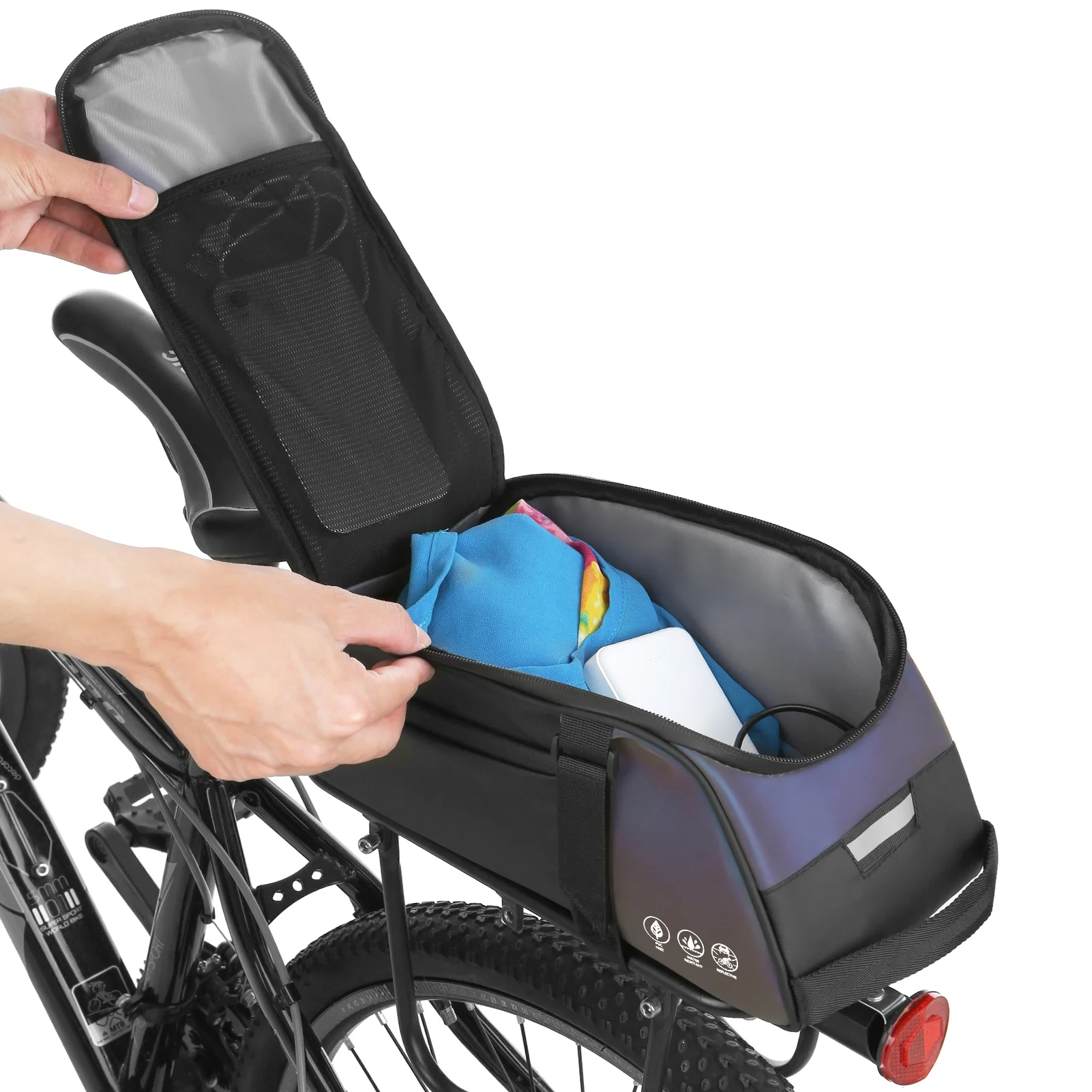 Meterk Waterproof Bike Rear Rack Bag Carrier Cycling Rear Rack Should Bag