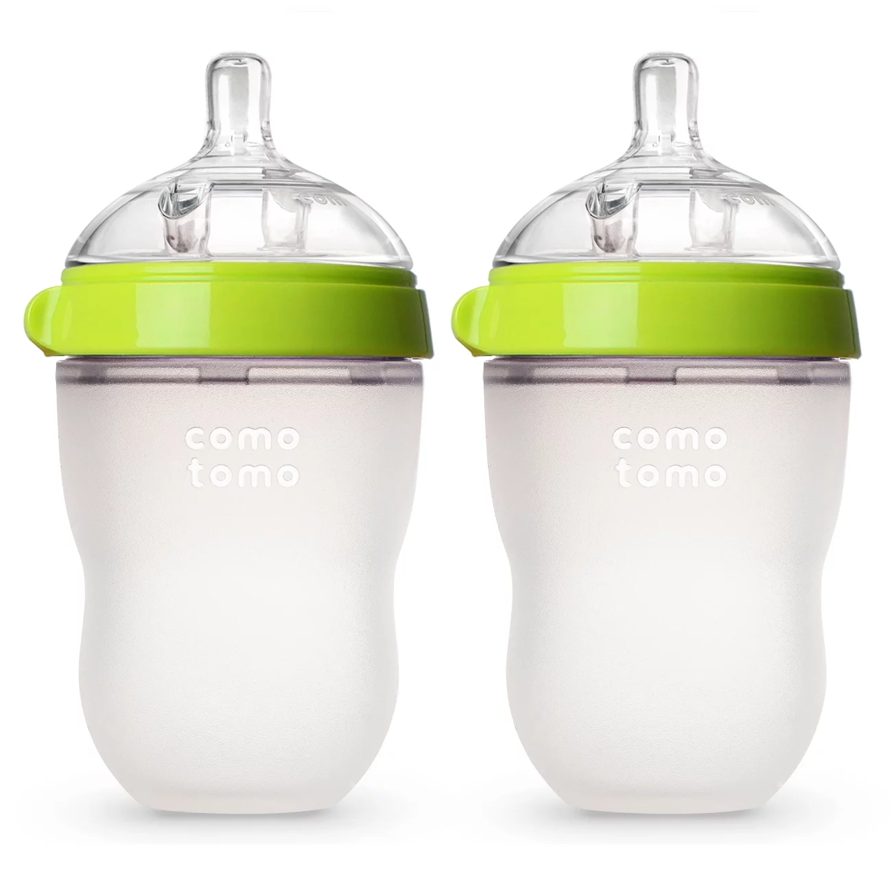 Comotomo Baby Bottle, Green, 8oz (2 Count)