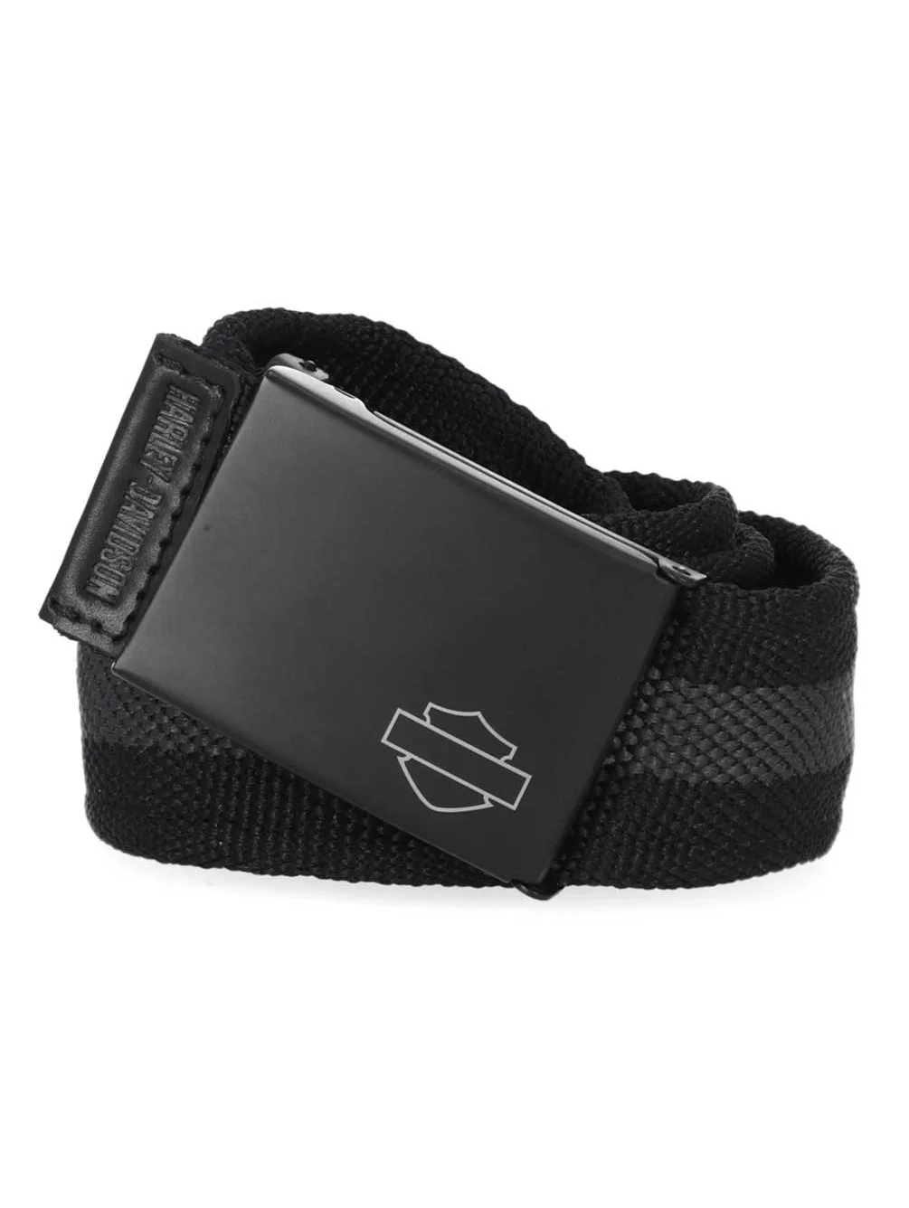 Harley-Davidson Men's Tactical Gun Metal Bar & Shield Nylon Belt Gray (L/XL), Harley Davidson