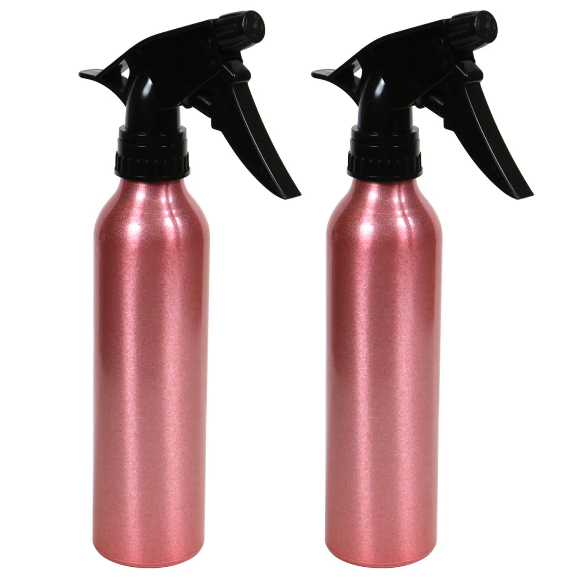 Rose Color Aluminum Light Spray Bottle,Reliable Sprayer Empty Bottles Atomizer Mist Perfume for Hairdressing Tattooing Green Soap Flowers Water Sprayer Tool 2 Pack, (250ml Empty Each)