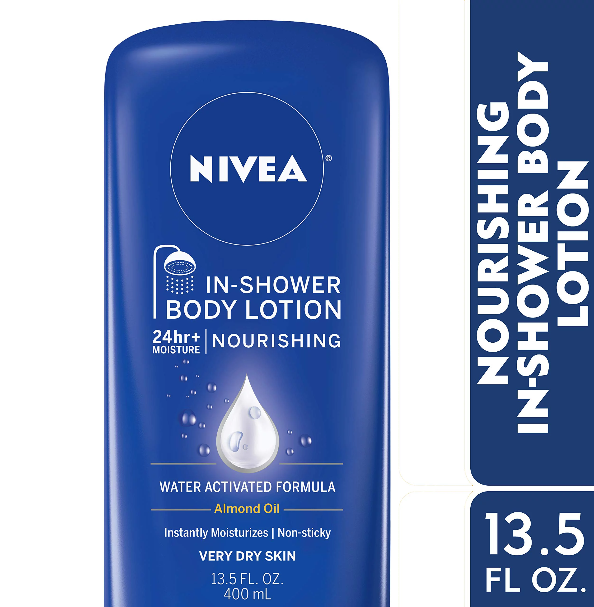 Nourish and Hydrate Your Skin with Nivea In Shower Lotion - Perfect for Dry Skin, 13.5 Fl Oz Bottle