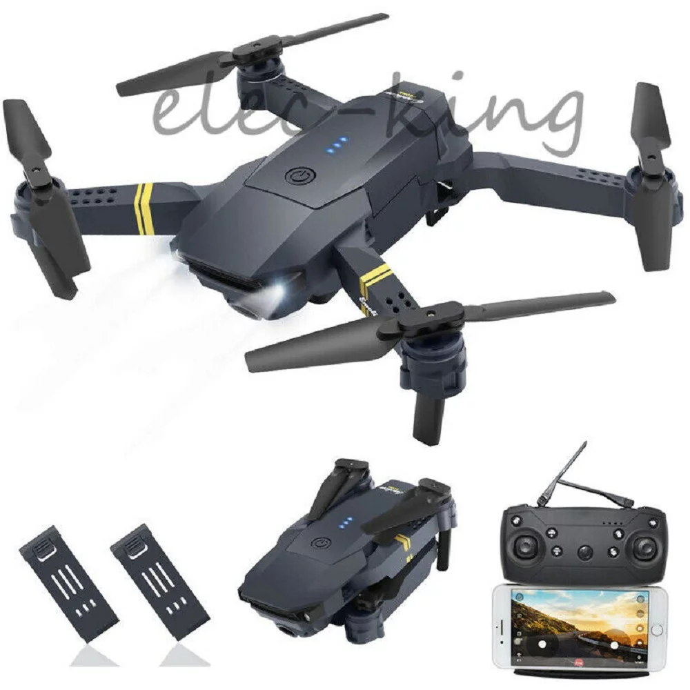 2MP Camera WIFI FPV Foldable Arm Selfie Drone 6 Axis 2.4G 4CH RC Quadcopter + 2PCS Batteries