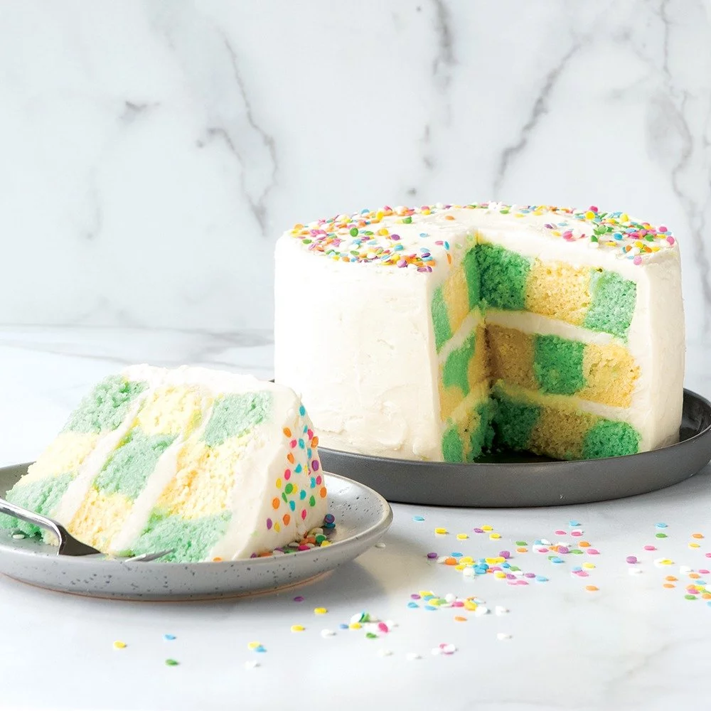 Nordic Ware Checkerboard Cake Ring, BPA-free and Melamine Free Plastic 7.88