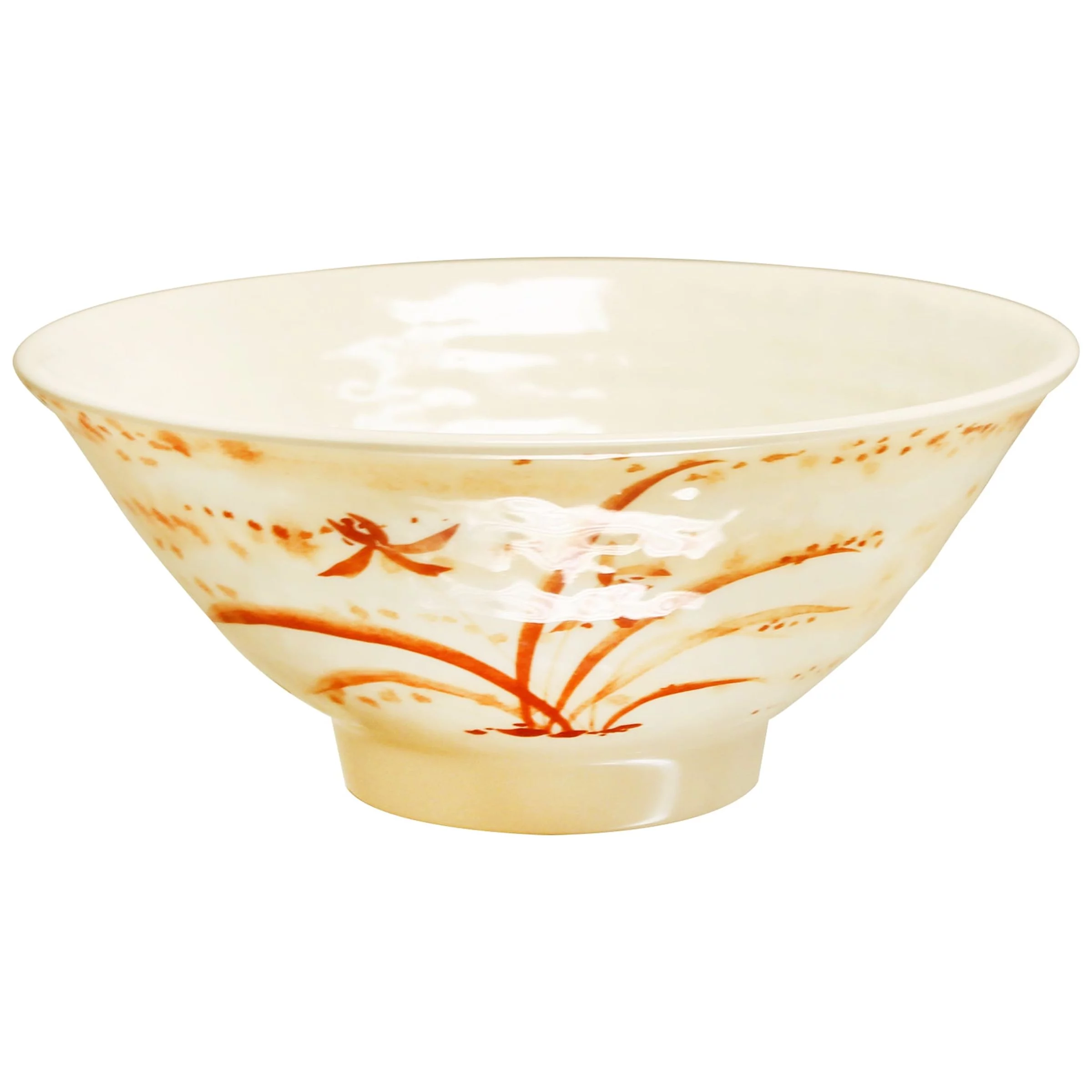 Excellante Gold Orchid Melamine Dinnerware Collection 30 Oz, 7 1/2