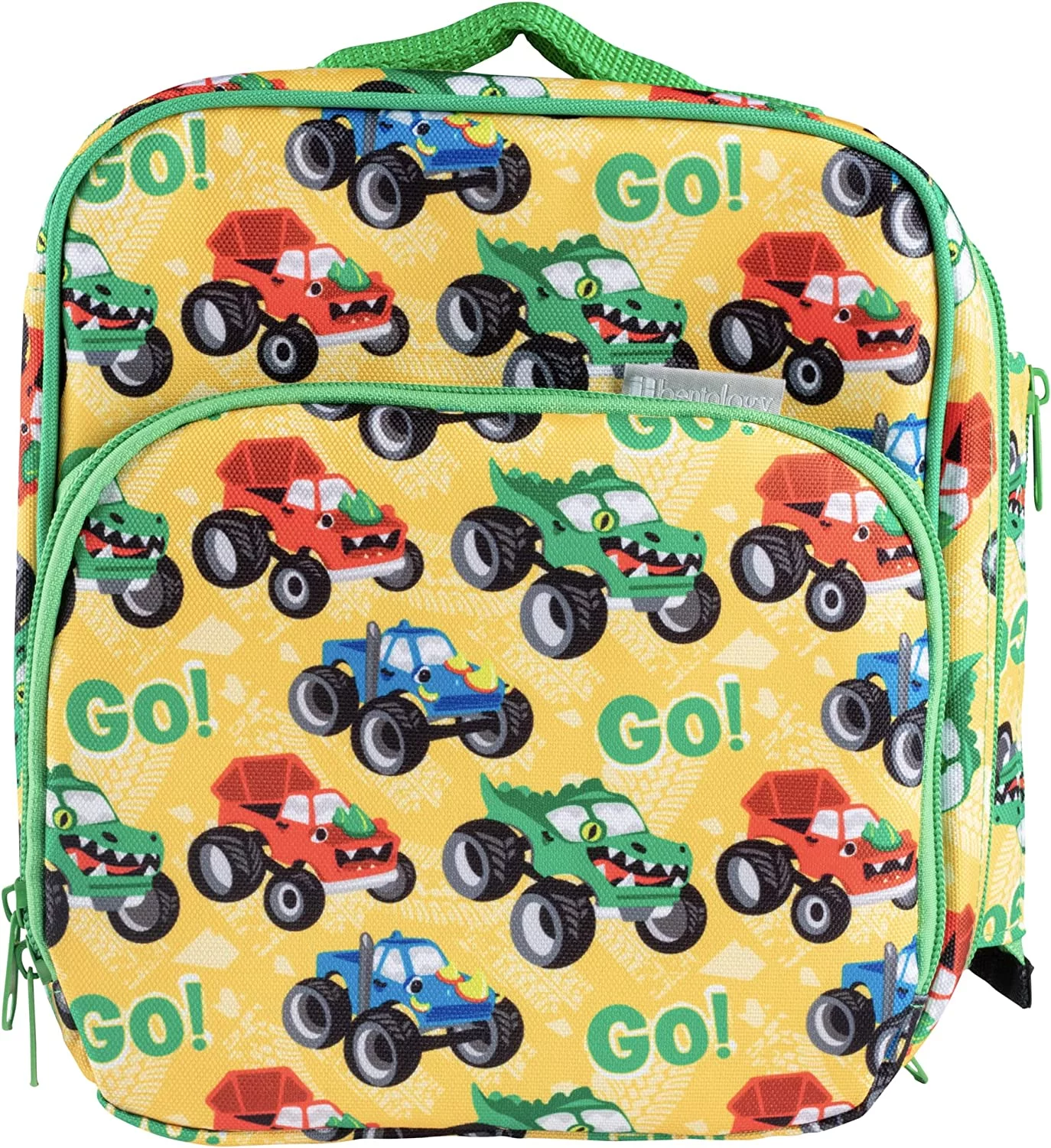 (2 pack) Bentology Insulated Lunch Box w Snack Pocket & Water Bottle Holder - Boys or Kids Lunchbox Tote Keeps Food Hotter or Colder Longer - Reusable Bag Fits Bento Boxes, Ice Packs, Nesting Containers w Lids