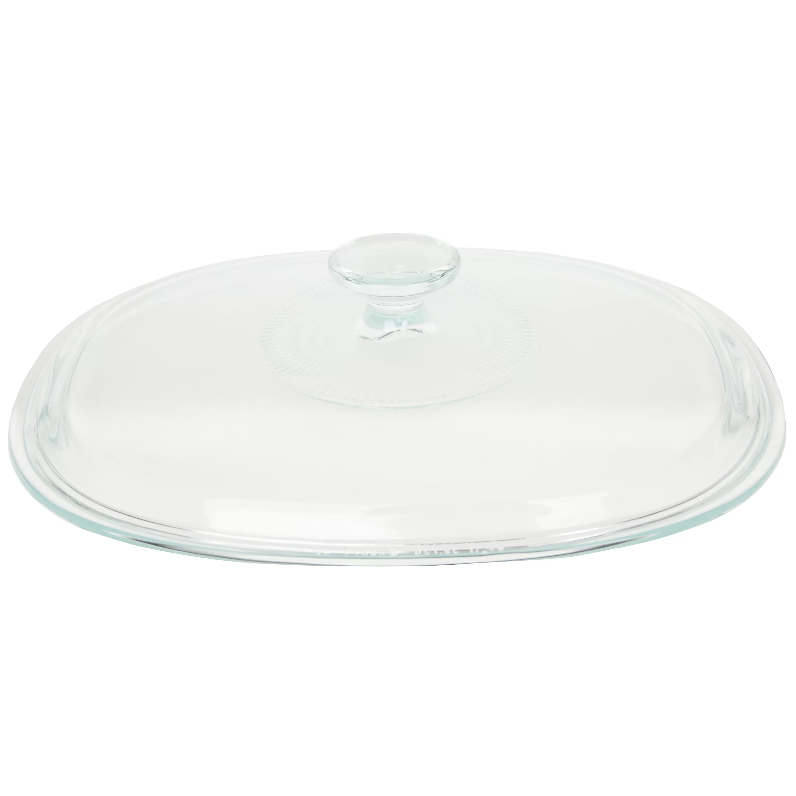Corningware DC1.5C 2.5qt Fluted Oval Clear Glass Replacement Baking Dish Lid (2-Pack)