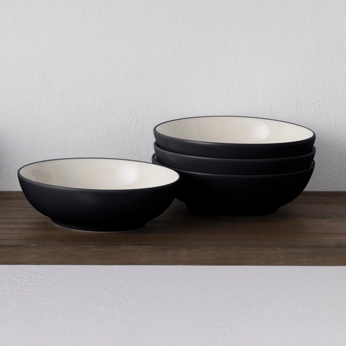Noritake Colorwave Graphite Set of 4 Soup/Cereal Bowls