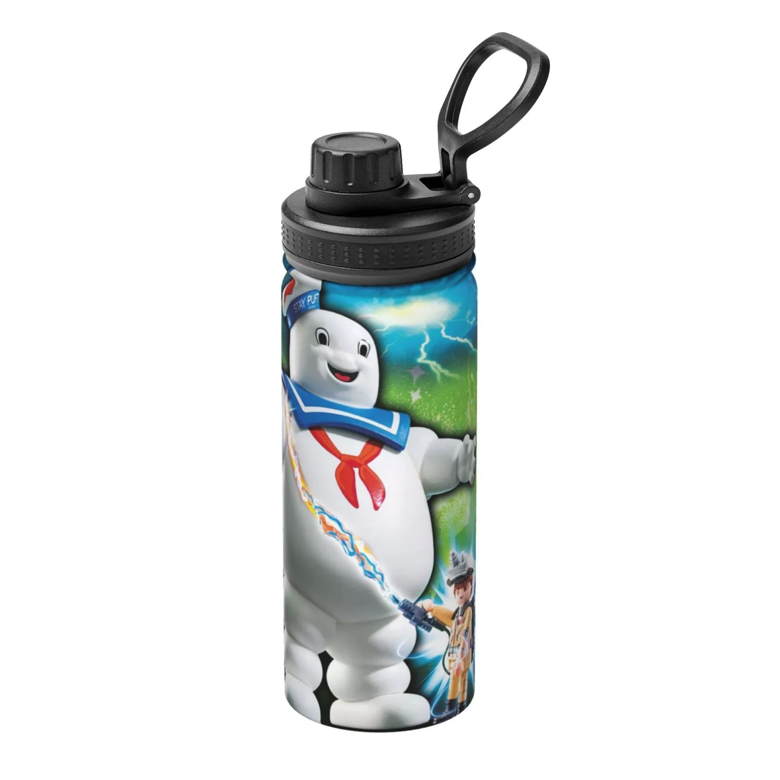 Stay Puft Marshmallow Sports Insulated Water Bottles Kettle Stainless Steel Portable Cup18OZ For Travel Gym School