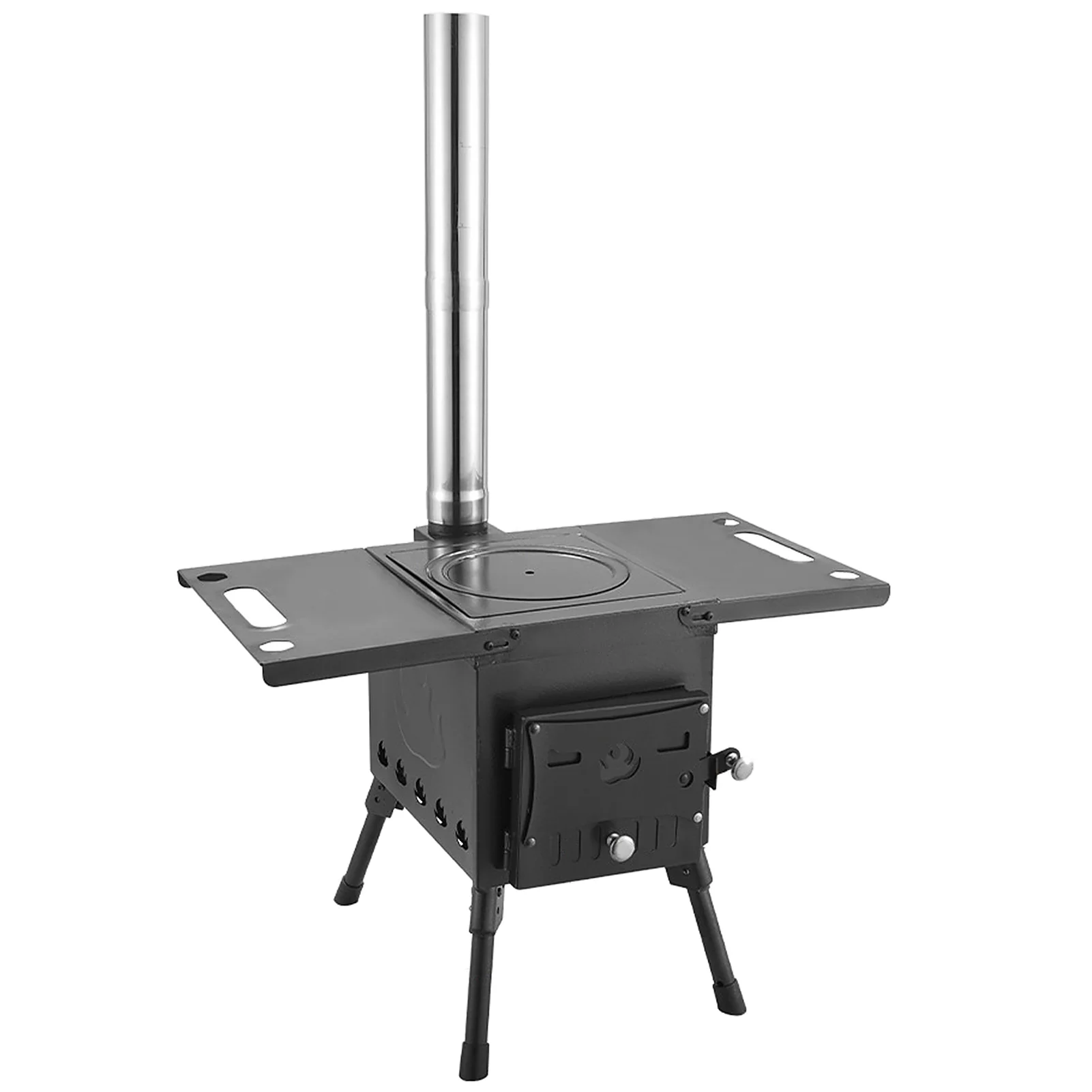 Convenient Camp Tent Stove Portable Wood Burning Stove for Shelter Heating and Cooking