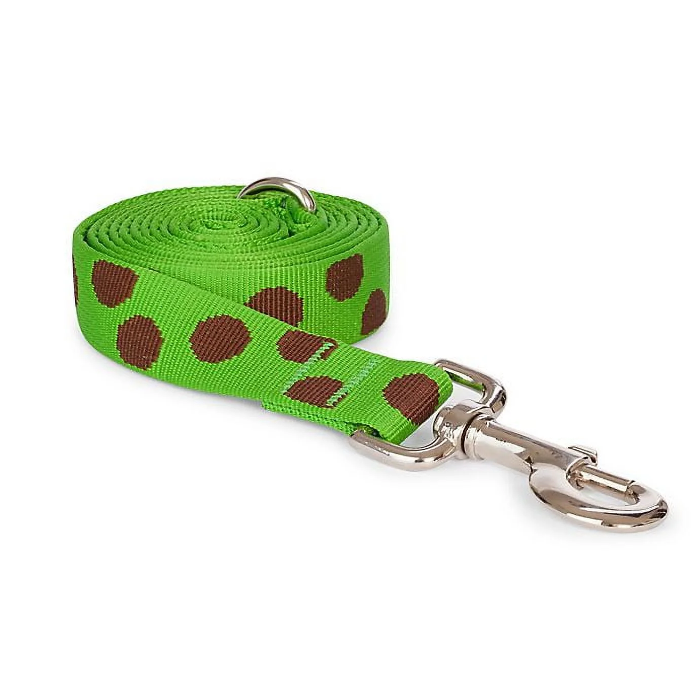 Fab Dog Large Polka Dot Leash in Green