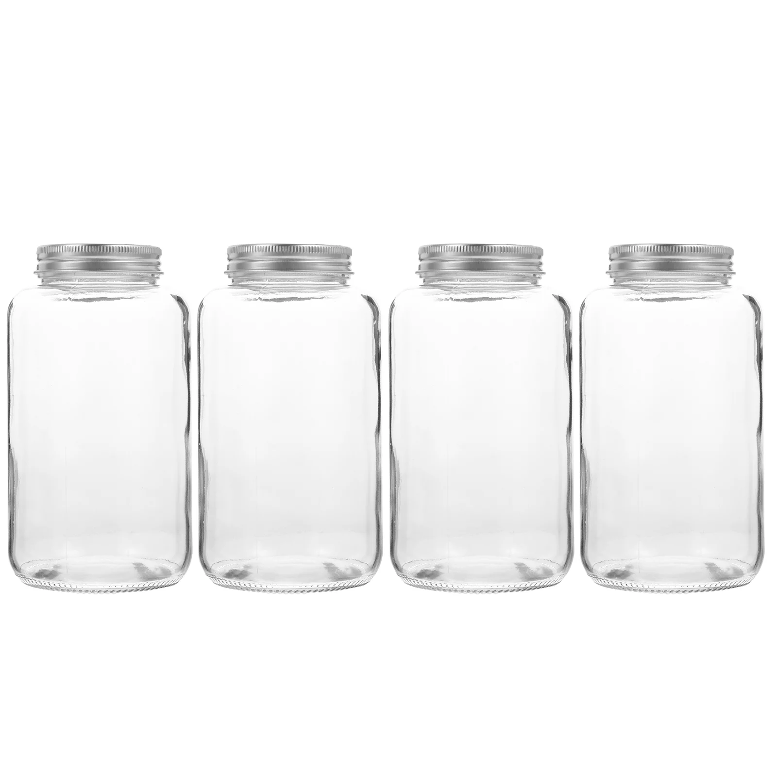 4Pcs 500ML Glass Milk Tea Water Bottles Transparent Juice Beverage Bottles