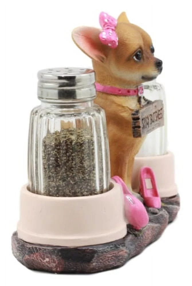Haute and Spicy Salt and Pepper Shaker Set Chihuahua