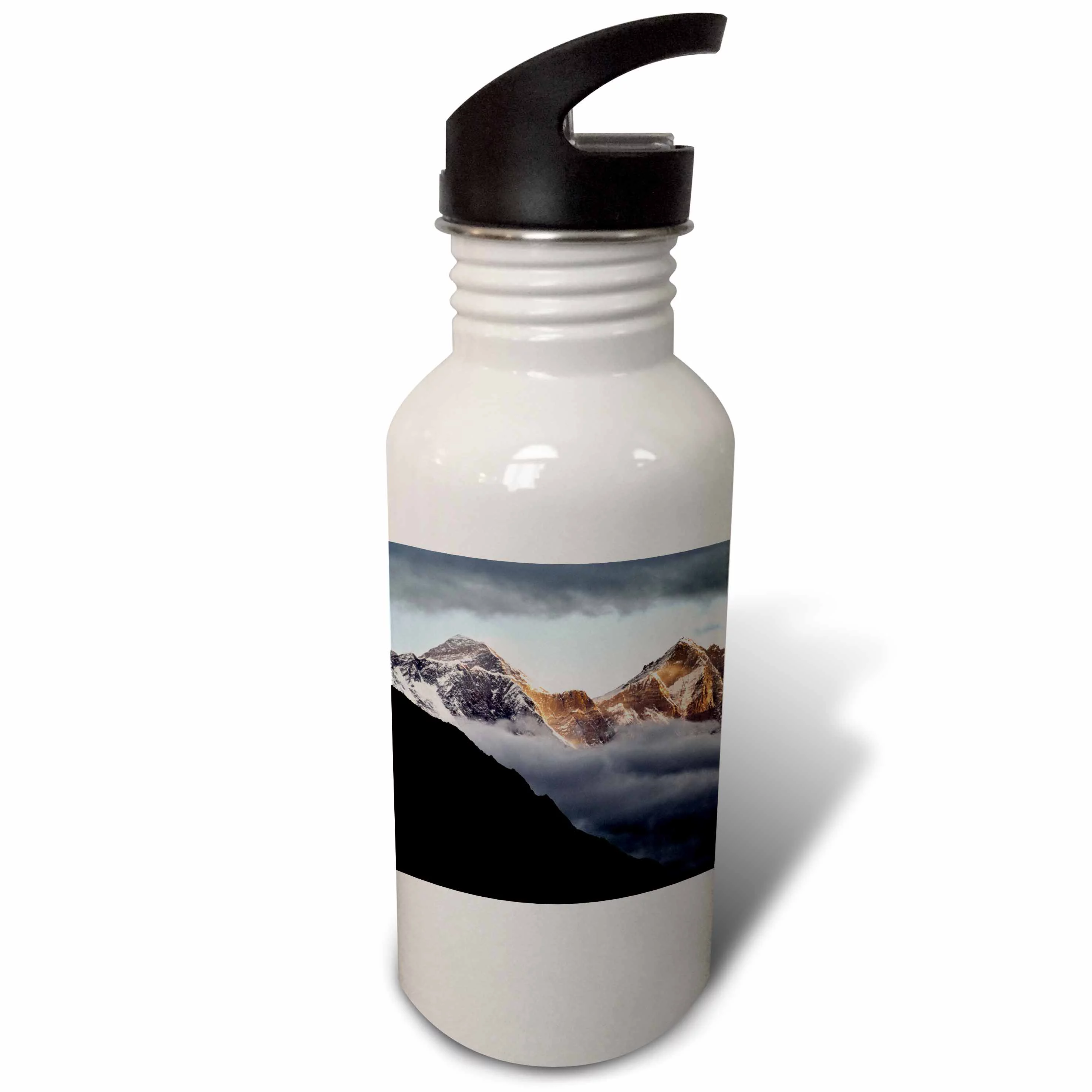 Nepal, Sagarmatha NP, Mt. Everest, Lotse and Nuptse-AS26 RER0071 - Ric Ergenbright 21 oz Sports Water Bottle wb-73851-1