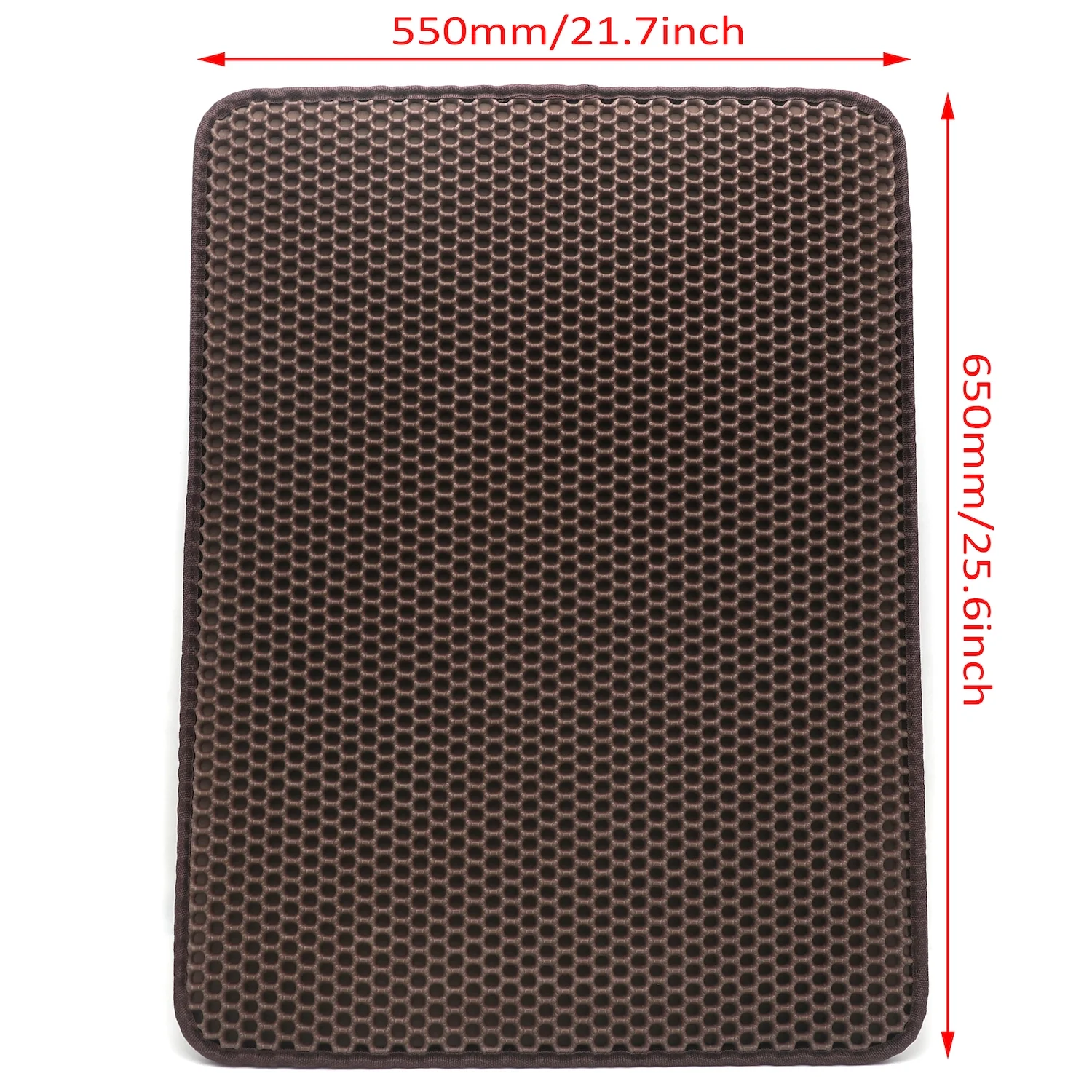 65X55 Brown Cat litter Mat Double Layer Pad Trapper Folding Pad EVA Foam Rubber