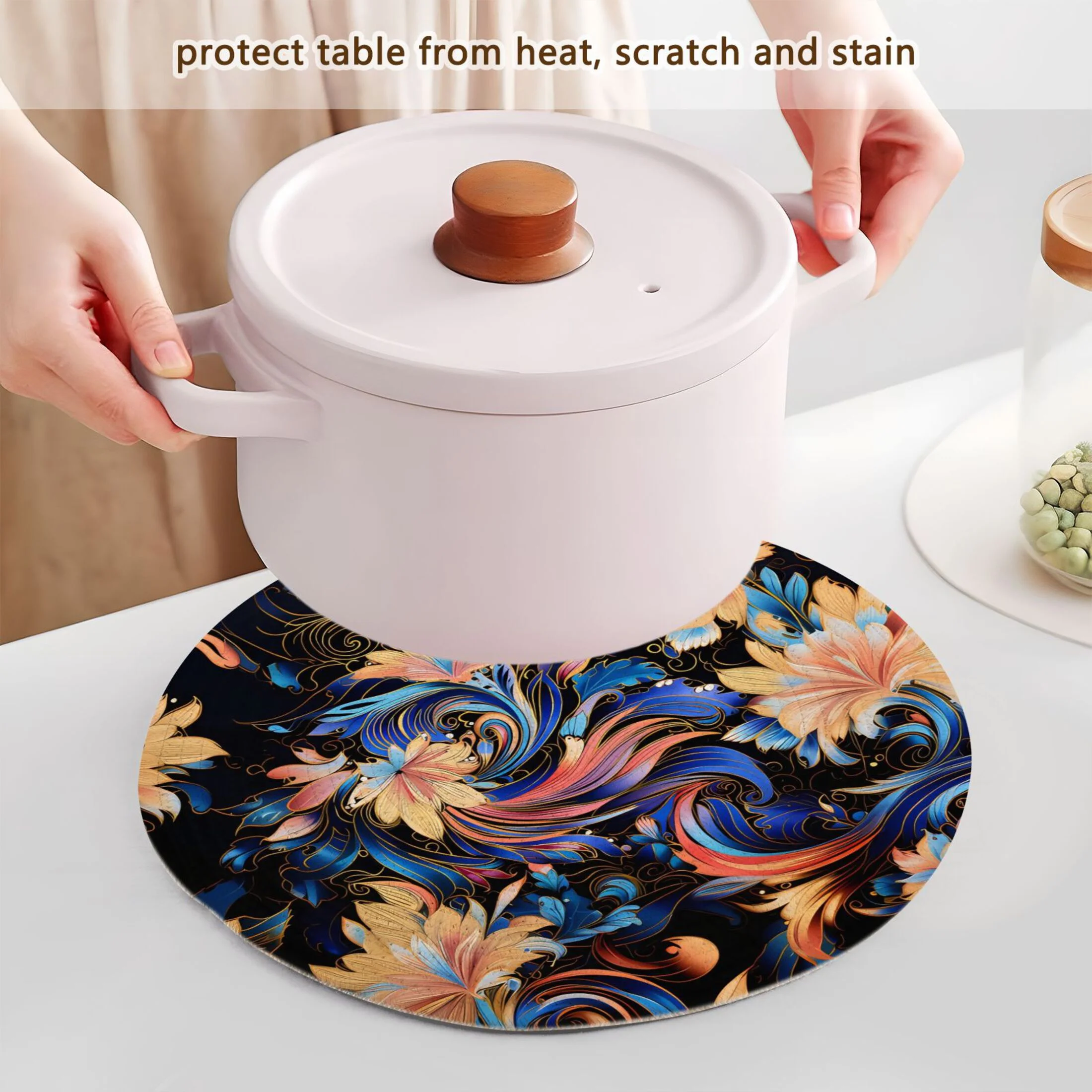 Flowers 3 PCs Pot Holders Trivets Kitchen 15