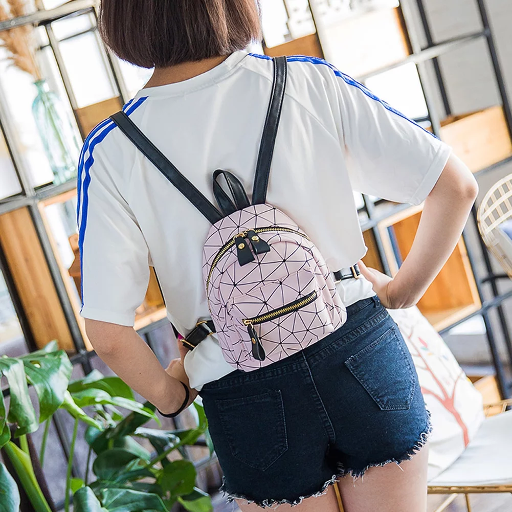 Women Mini Backpack PU Leather Shoulder Ladies Girls School Rucksack Travel Bag