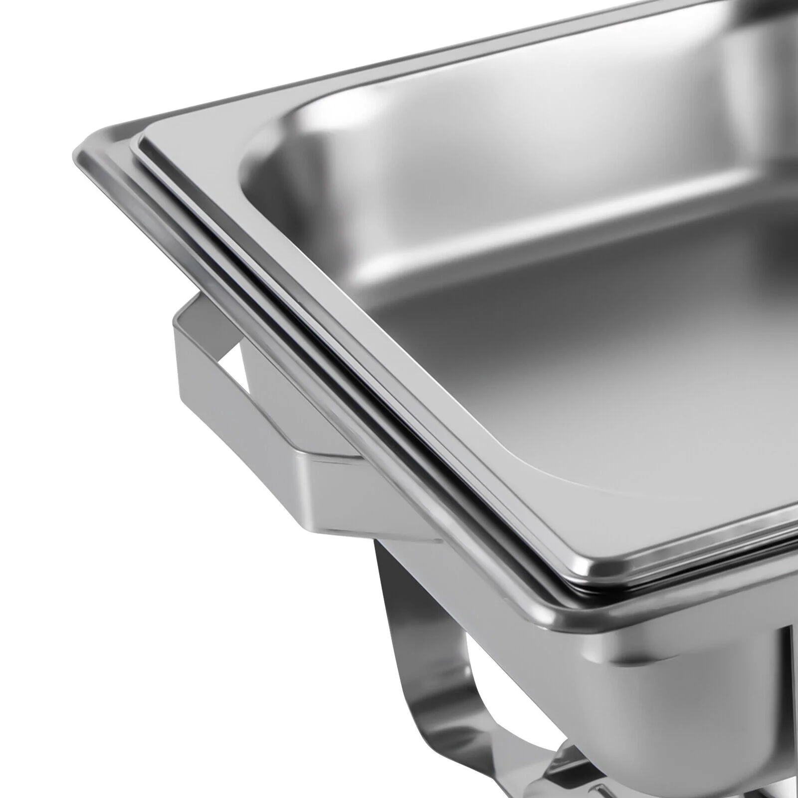Miumaeov 9.5QT Stainless Steel Catering Chafer Chafing Dish Sets Rectangular Buffet Warmer with Fuel Holder and Lid