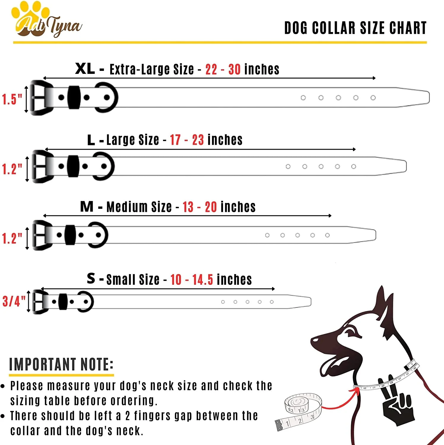 ADITYNA Heavy-Duty Premium Leather Dog Collar for Medium Dogs - Padded with Soft Genuine Leather for a Cozy Feel