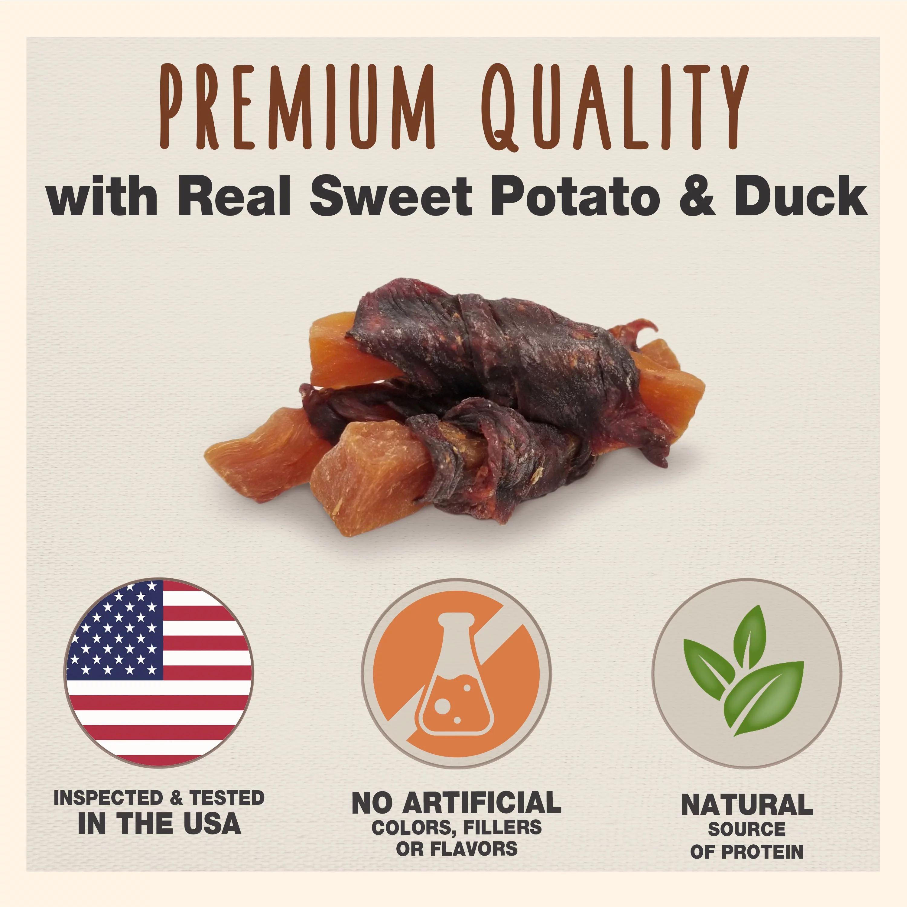 Cadet Gourmet Sweet Potato & Duck Wrapped Dog Treats Wraps Duck & Sweet Potato 28 oz. (1 Count)