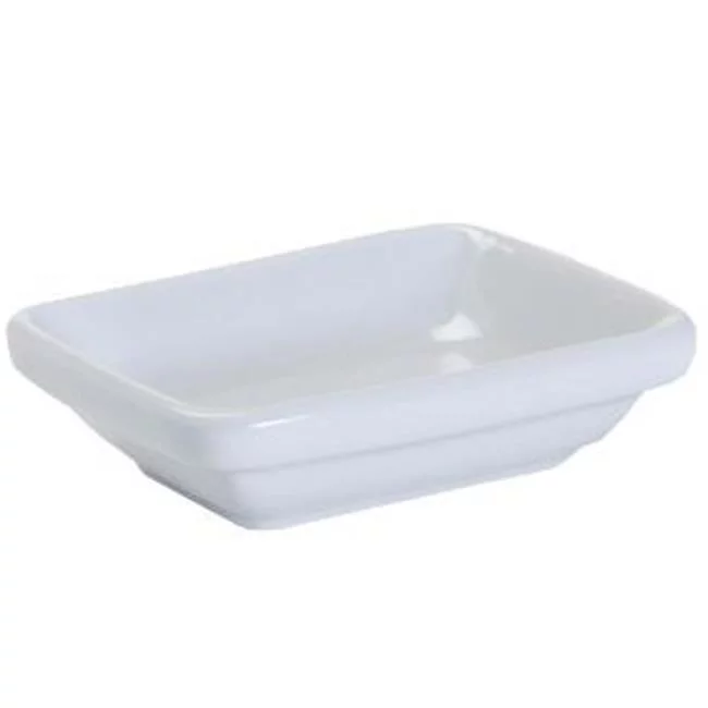 Rectangular Sauce Dish - Porcelain White - 4 Dozen