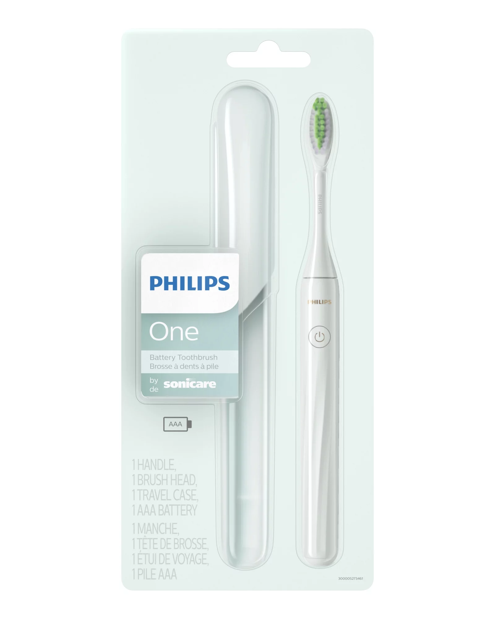 Philips One by Sonicare Battery Toothbrush, Mint Blue, HY1100/03