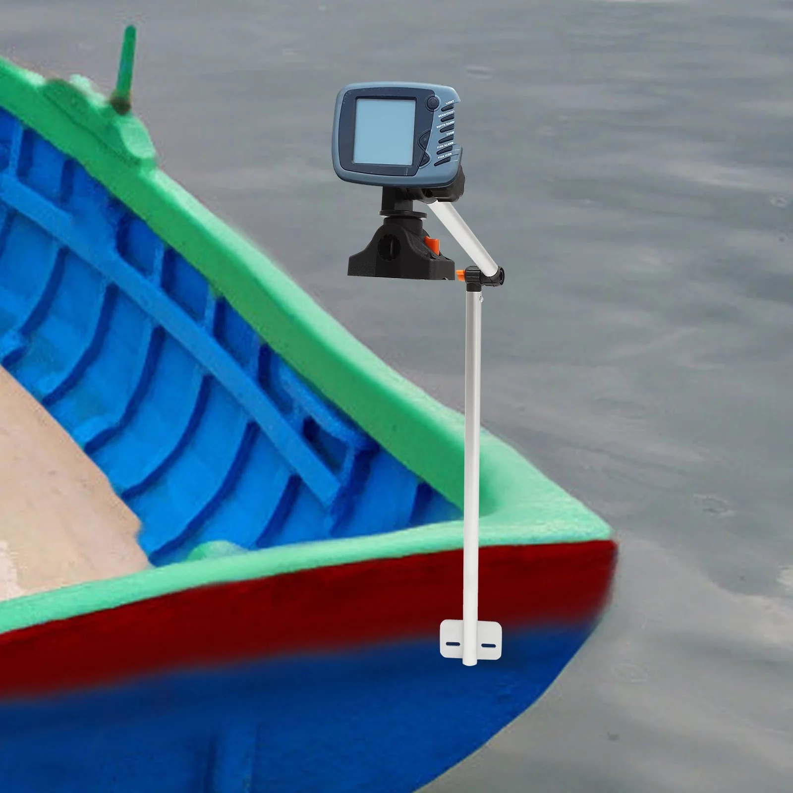 TOOL1SHOoo Universal Transducer Bracket Fish Finder Bracket 360° Rotation Height Adjustable