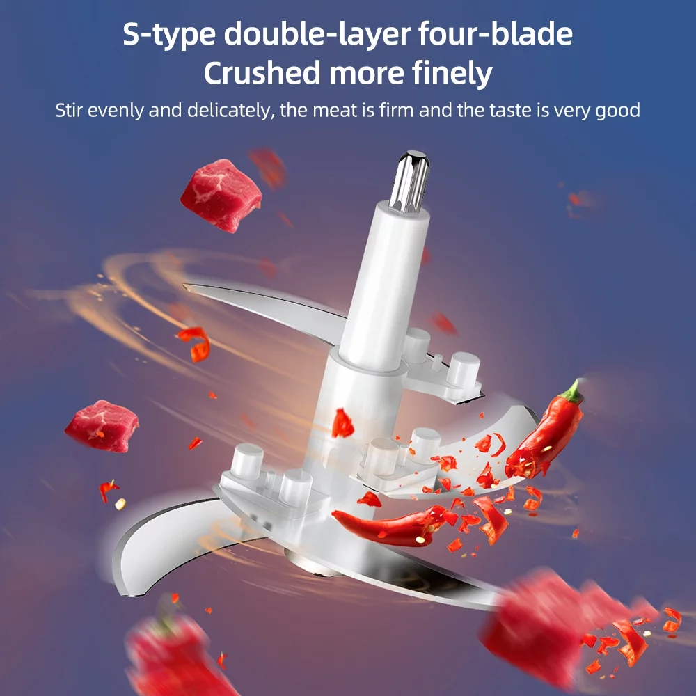 Dcenta Electric Meat Grinder 3L Large Household Capacity Stainless Steel 2 Gears 300W Kitchen Cooker Blender