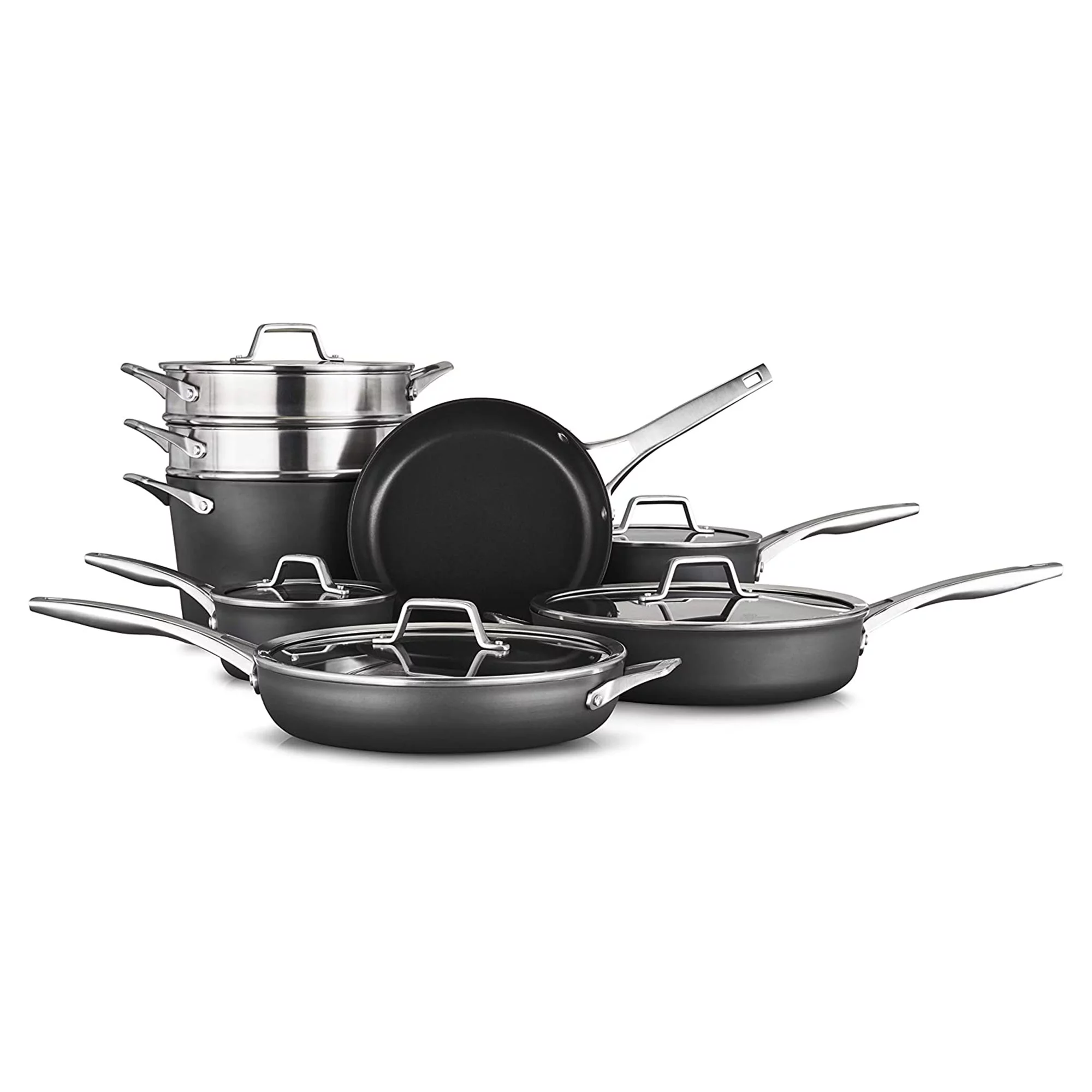 Calphalon 13-Pc Nonstick Kitchen Cookware Set with Stay-Cool Handles, Black