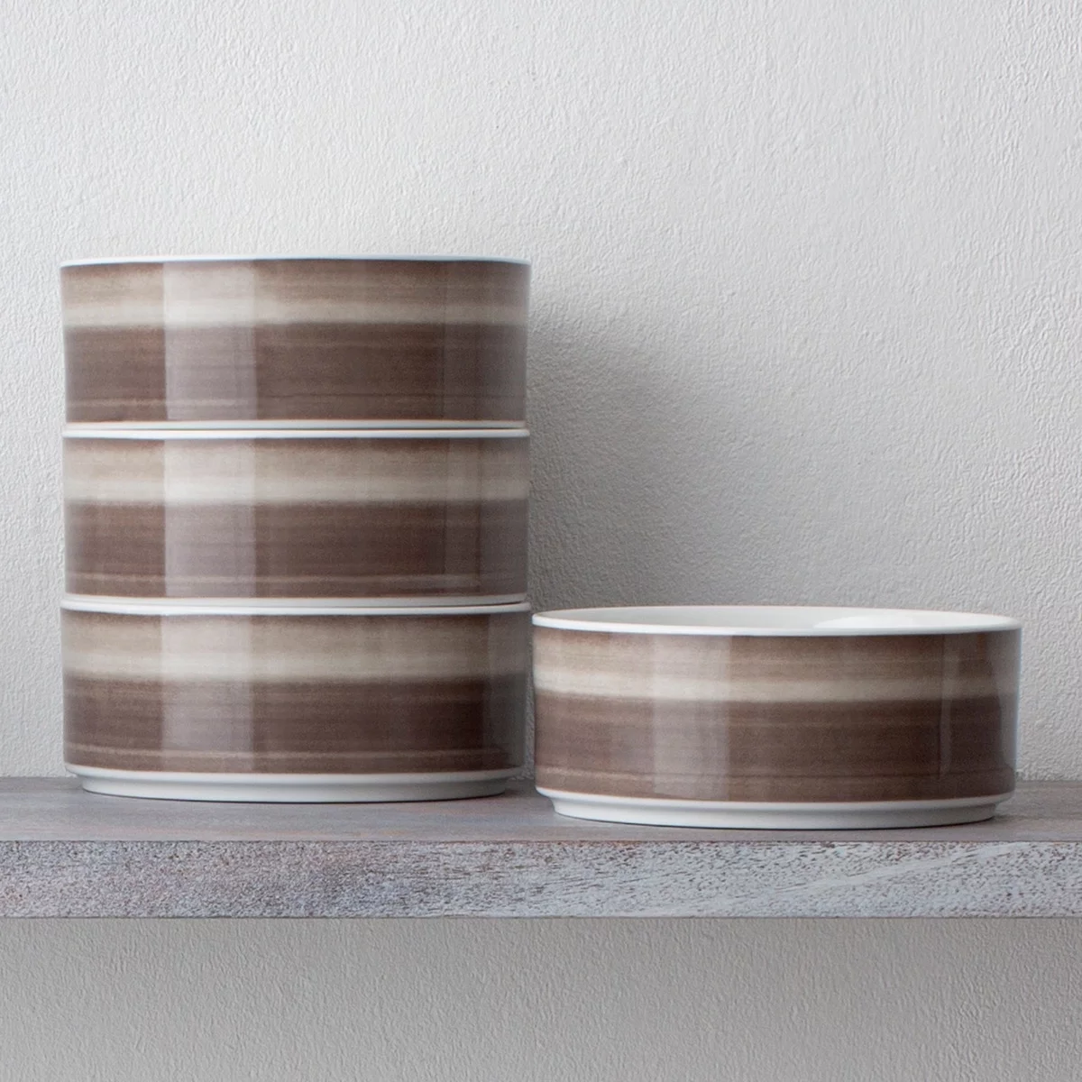 Noritake ColorStax Ombre Umber Stax Set of 4 Cereal Bowls