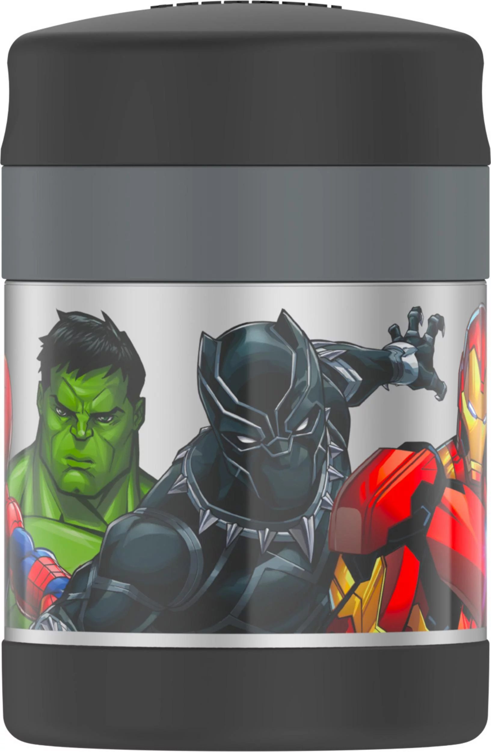 Thermos Vacuum Insulated Funtainer Food Jar with Spoon, Marvel Universe, 10 ounce