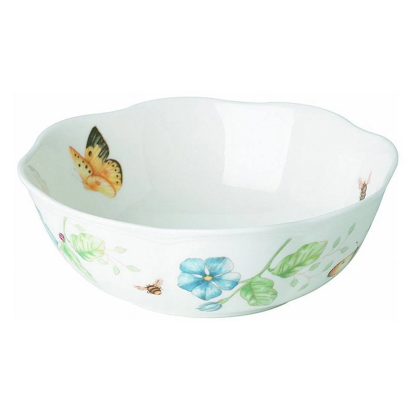 Lenox Butterfly Meadow All Purpose Bowl, White Porcelain, 20 oz. Capacity