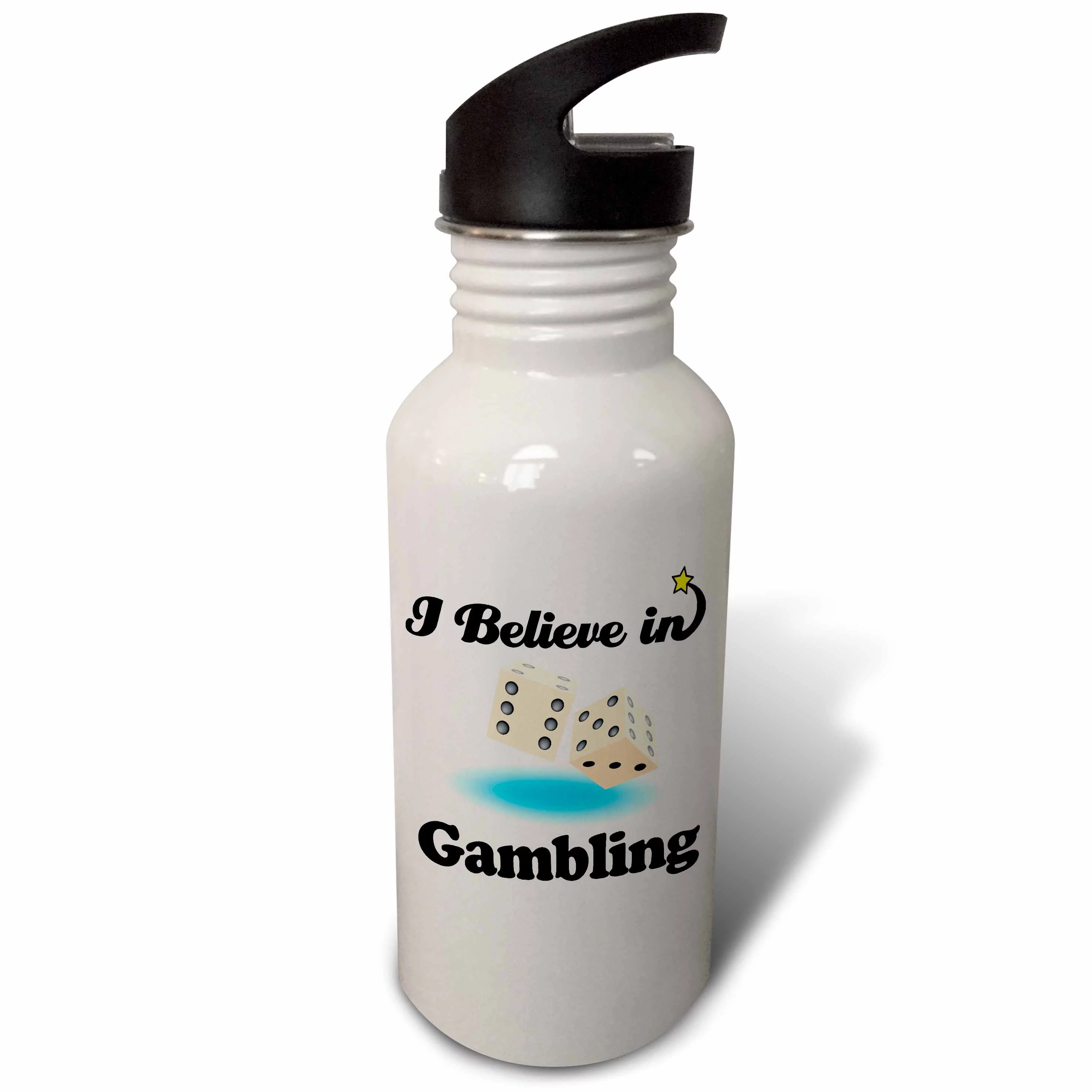 I Believe In Gambling 21 oz Sports Water Bottle wb-105163-1
