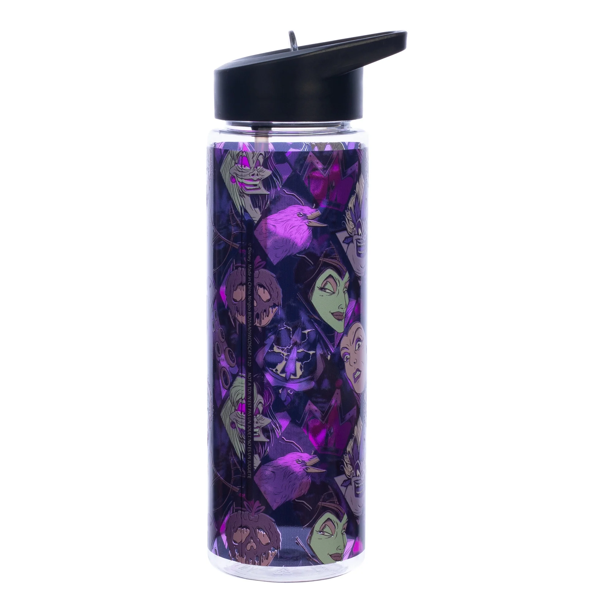 Disney Classic Movie Villains UV Print 24 Oz. Plastic Water Bottle