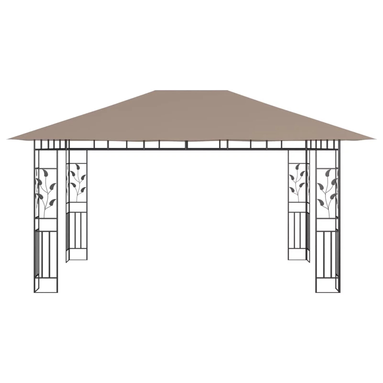 Lixada Gazebo with Mosquito Net 13.1'x9.8'x9' Taupe 180 g/m²