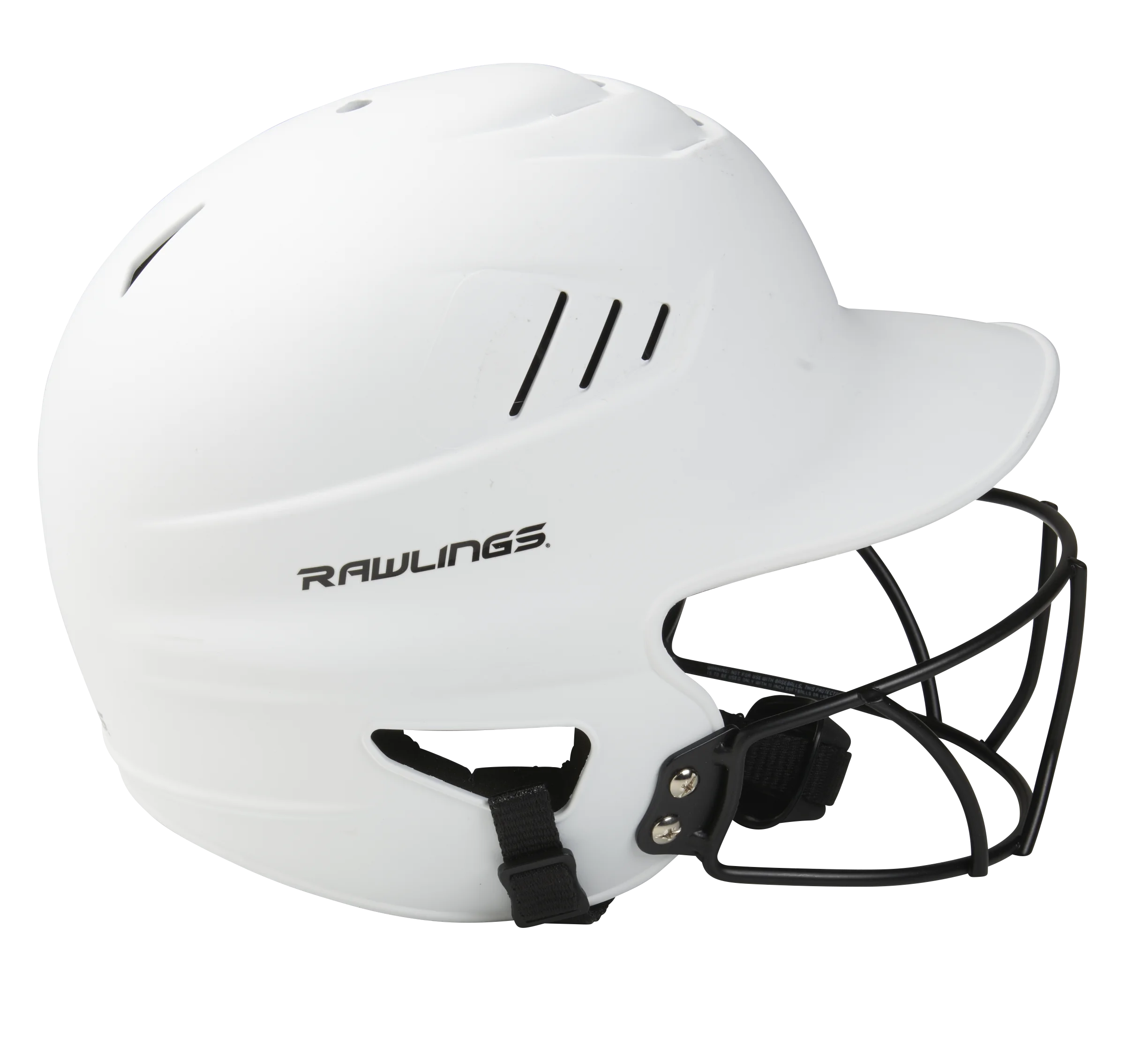 Rawlings Coolflo Fastpitch Softball Helmet with Face Guard, Matte White