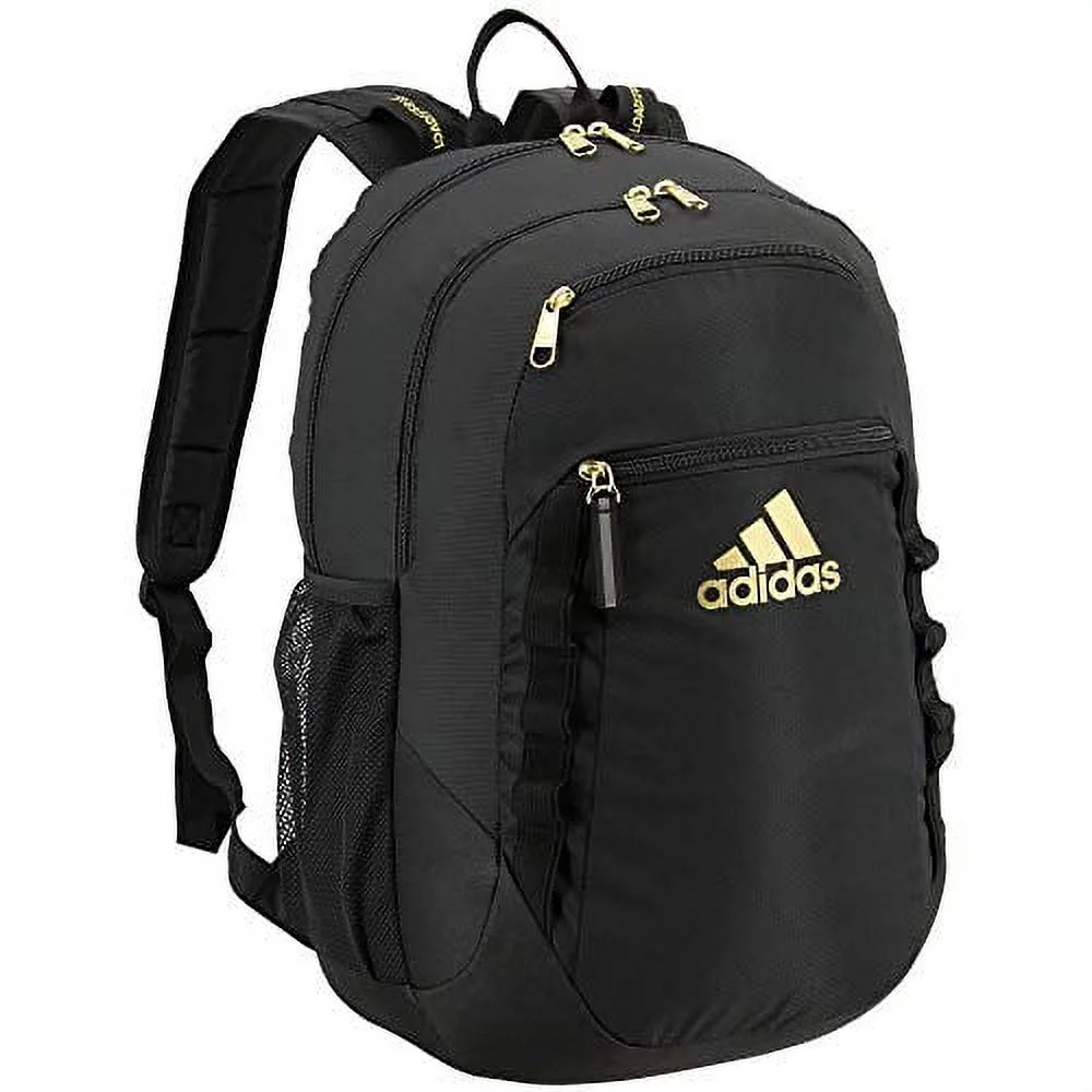 adidas Excel 6 Backpack, Black, Gold, One Size