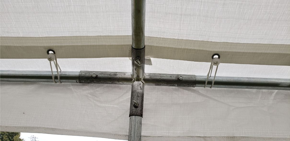 Party Tents Direct Weekender West Coast Frame Party Tent with Sidewalls, White Polyethylene, 20 ft x 20 ft