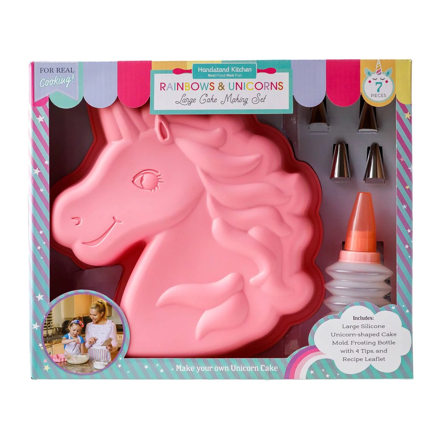 Handstand Kitchen Kids Unicorn Cake Making Real Bakeware Set